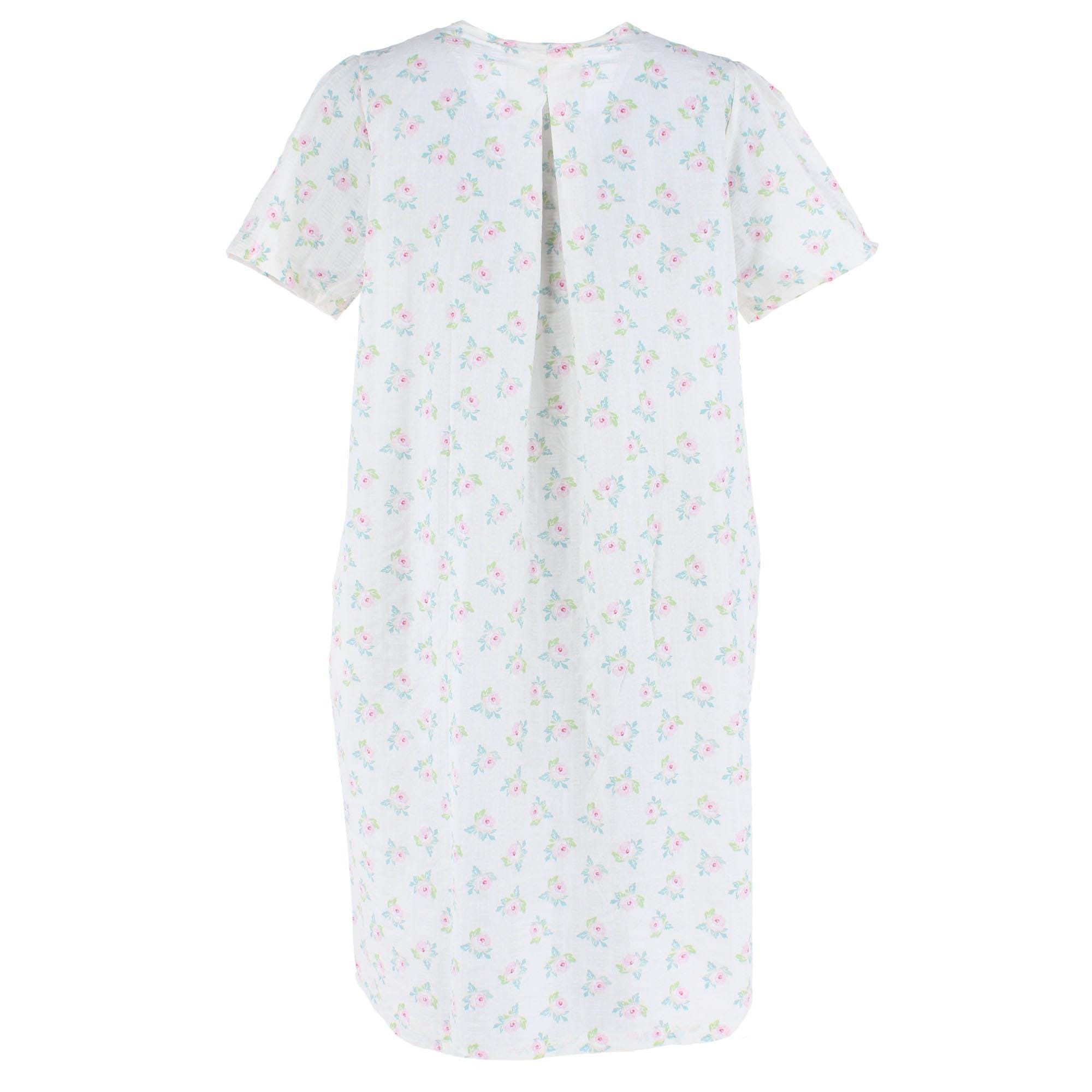Elegant Emily Women's Smocked Spring Floral Duster Gown - Pink