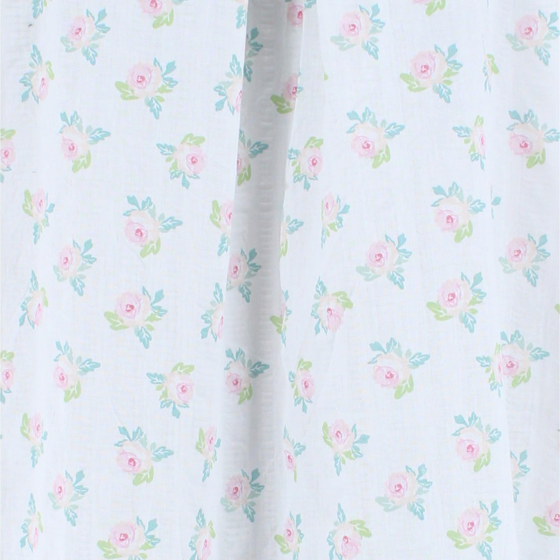 Elegant Emily Women's Smocked Spring Floral Duster Gown - White