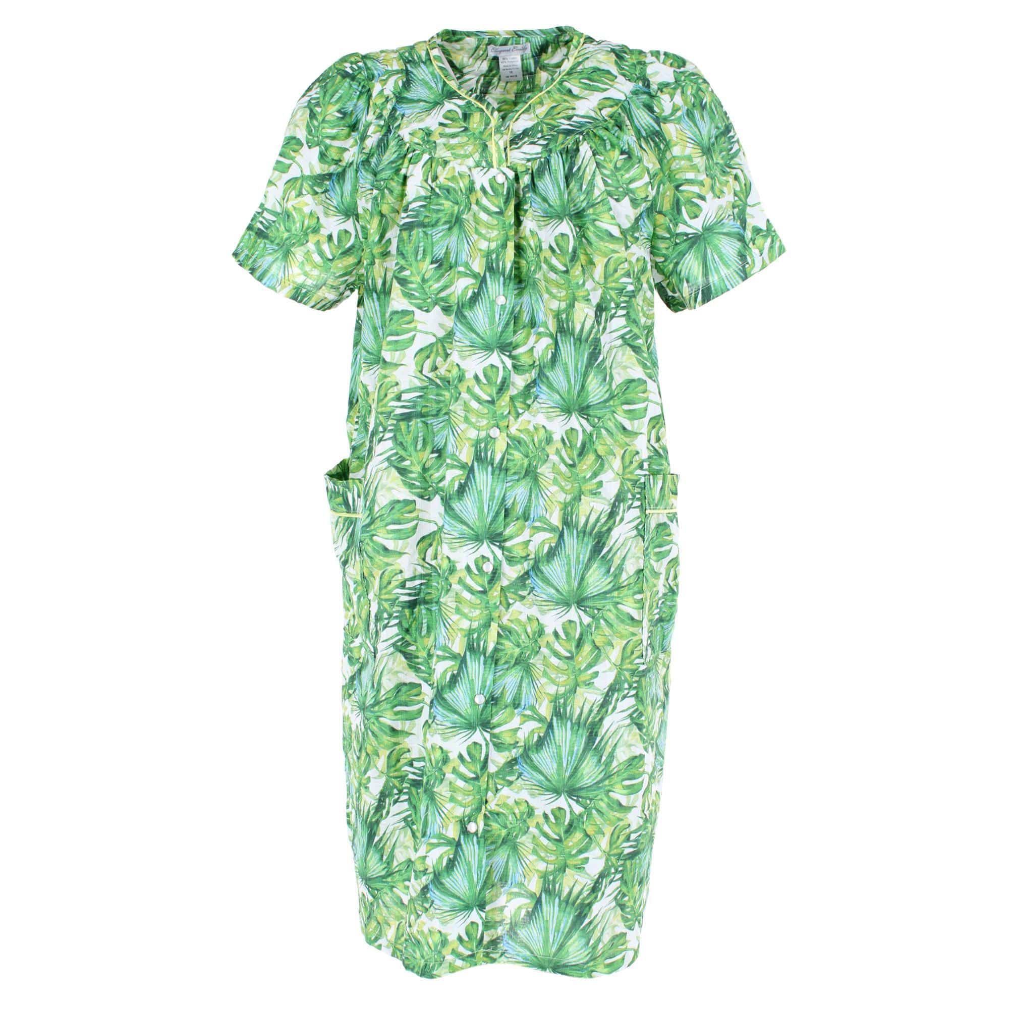 CTM® Women's Plus Size Woven Seersucker Patterned Duster by Elegant Emily