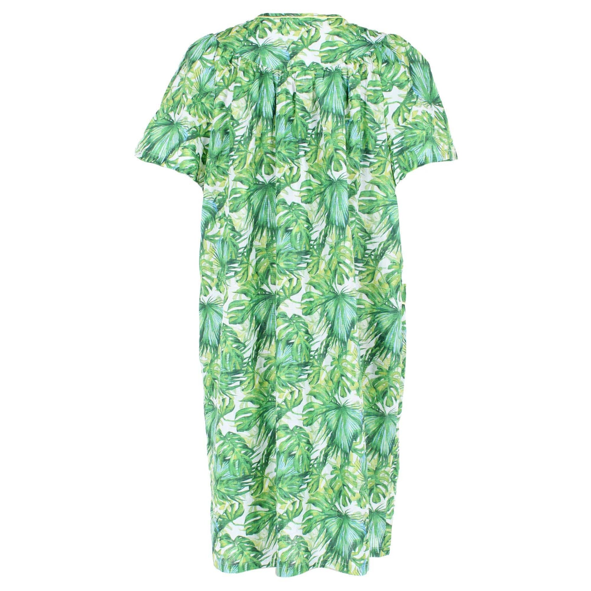 CTM® Women's Plus Size Woven Seersucker Patterned Duster by Elegant Emily - Botanical