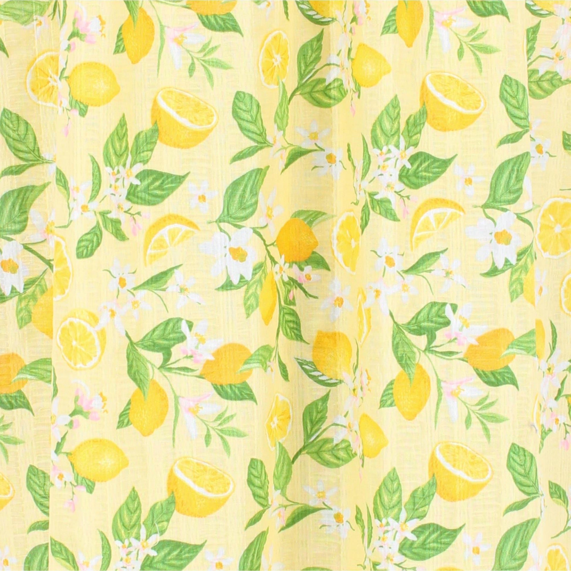 CTM® Women's Plus Size Woven Seersucker Patterned Duster by Elegant Emily - Lemons