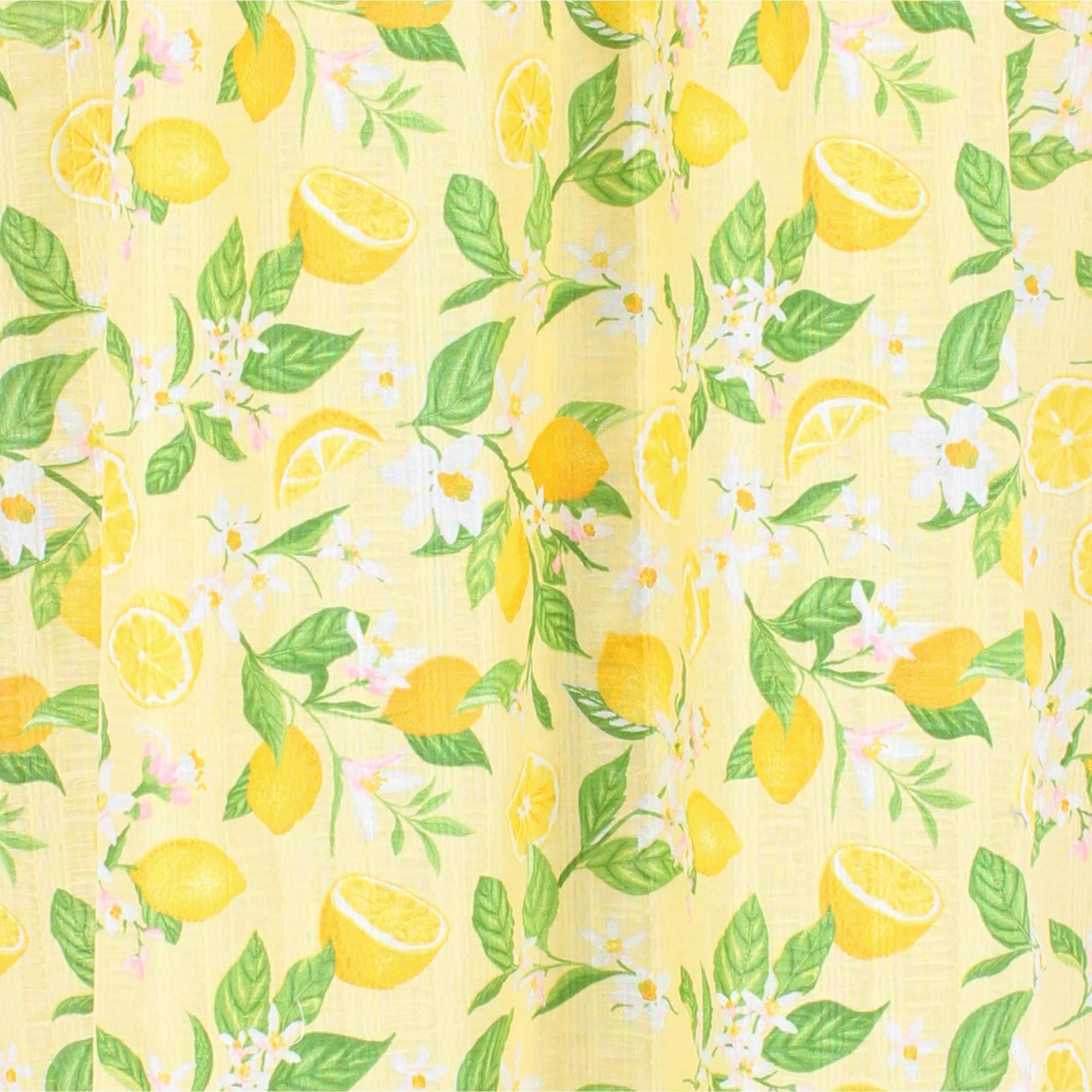CTM® Women's Plus Size Woven Seersucker Patterned Duster by Elegant Emily - Lemons