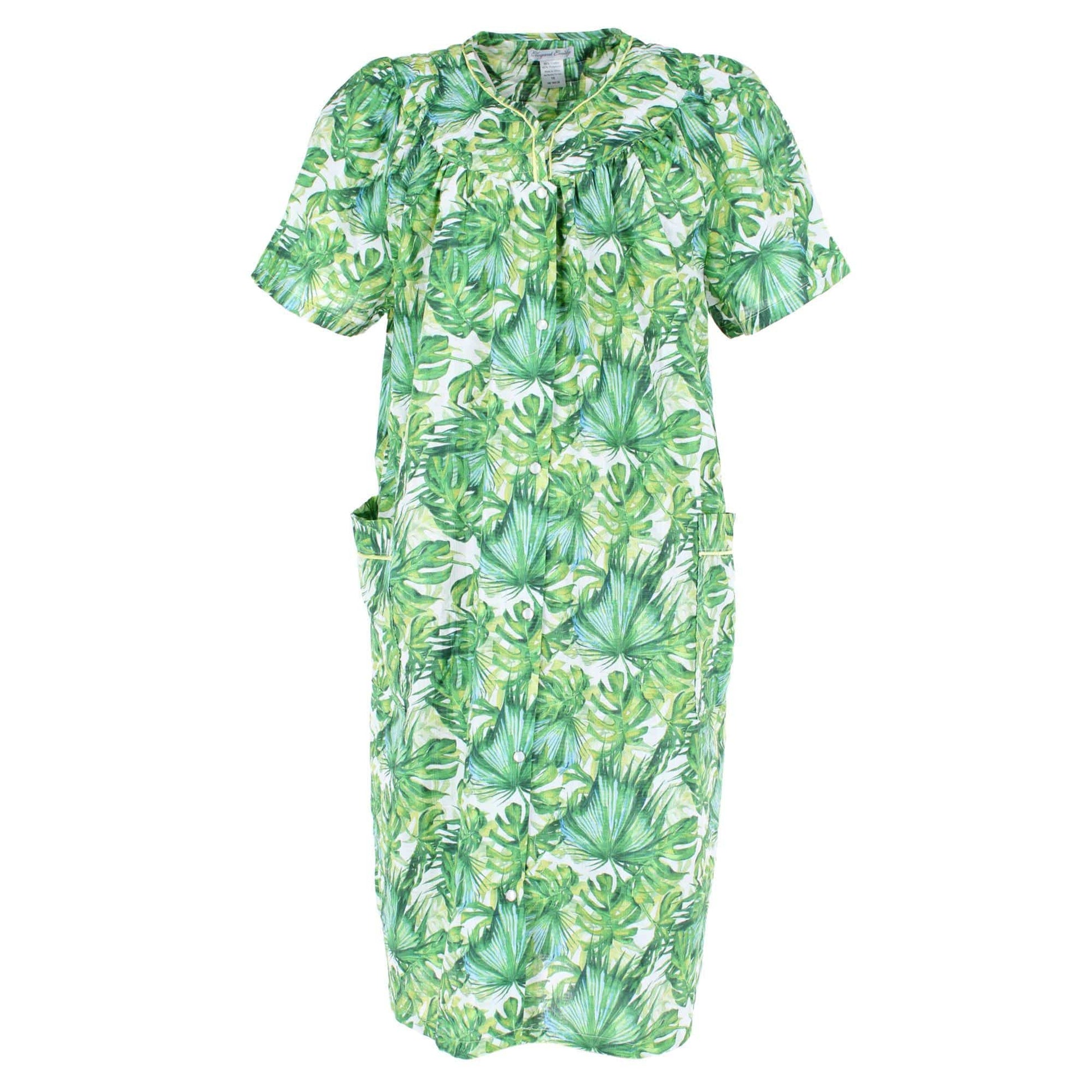 CTM® Women's Plus Size Woven Seersucker Patterned Duster by Elegant Emily - Women's Plus Size Woven Seersucker Patterned Duster by Elegant Emily