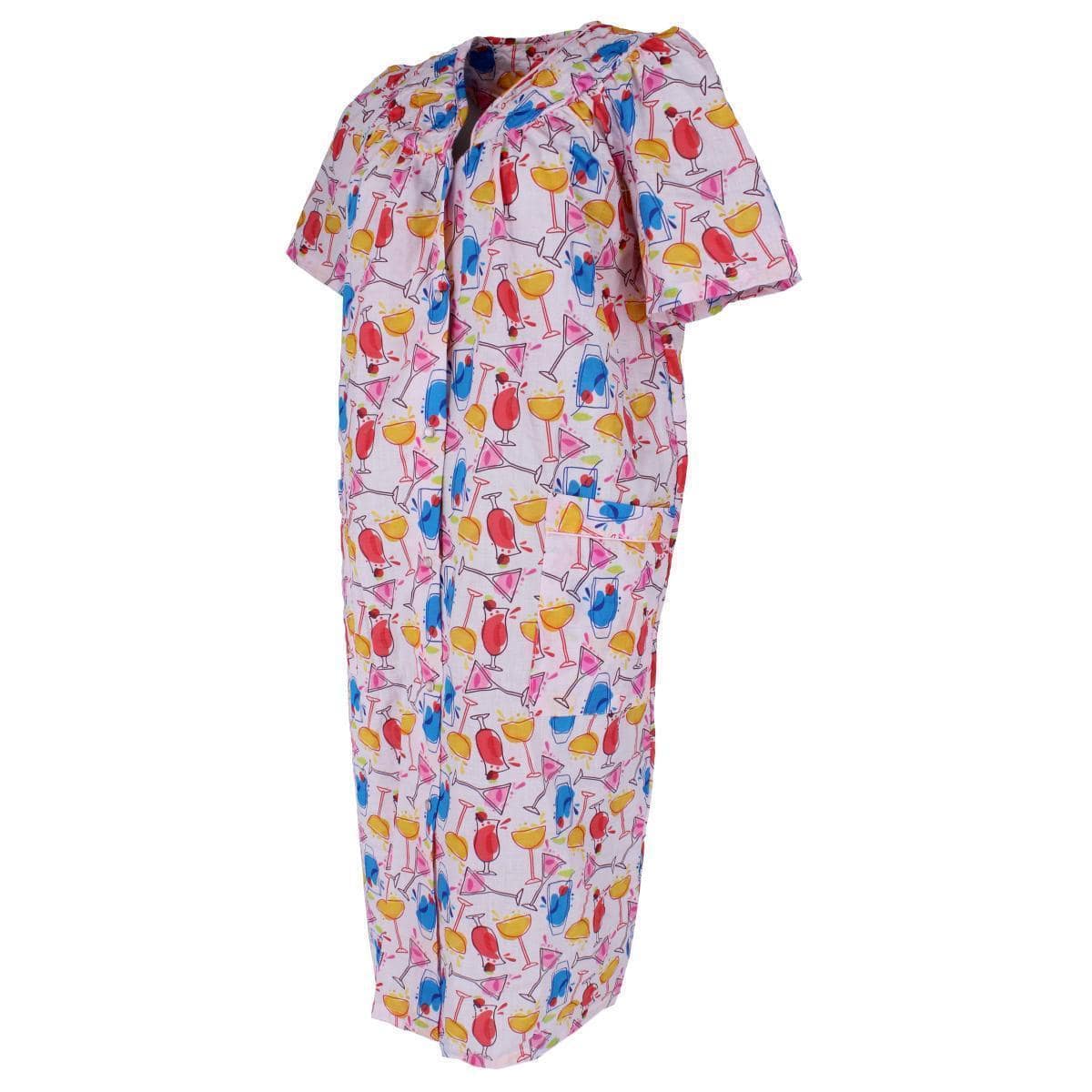 Elegant Emily Women's Woven Seeksucker Patterned Duster Gown - Yellow