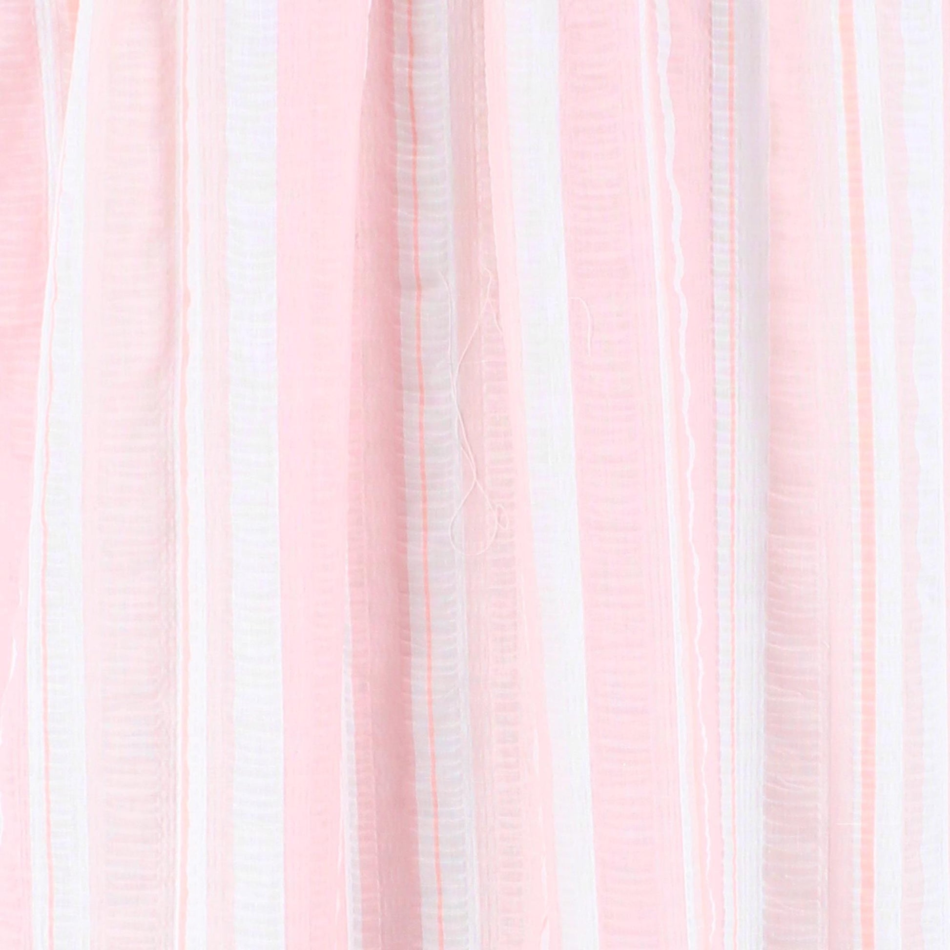 Elegant Emily Women's Woven Plisse Striped Duster Down - Peach
