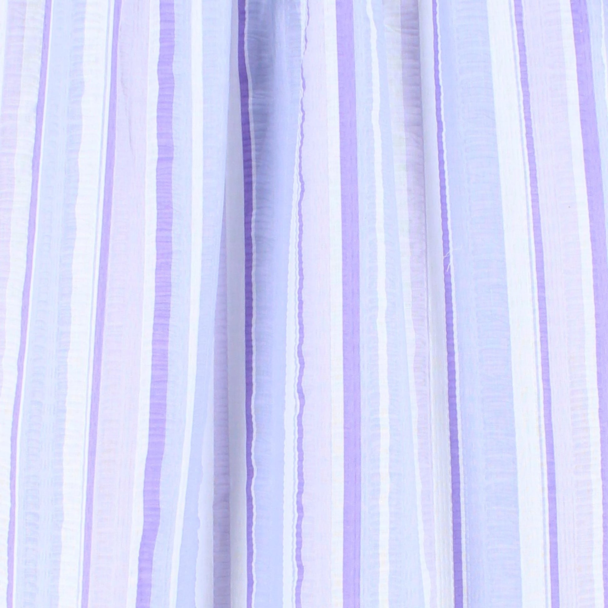 Elegant Emily Women's Woven Plisse Striped Duster Down - Purple