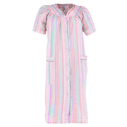 Women's Woven Plisse Striped Duster Down