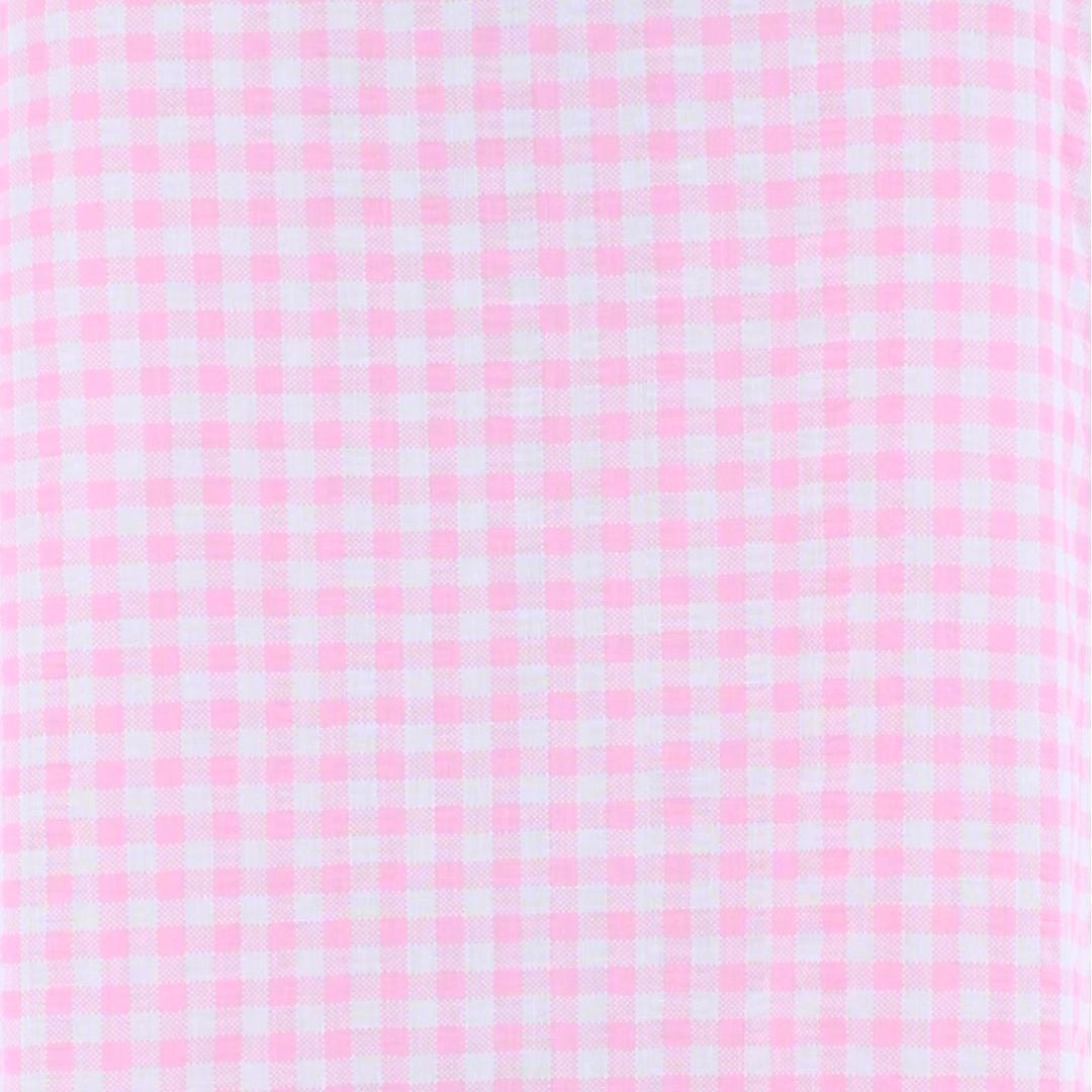 Elegant Emily Women's Woven Gingham Sleeveless Duster - Pink