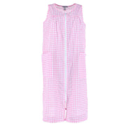 Women's Woven Gingham Sleeveless Duster