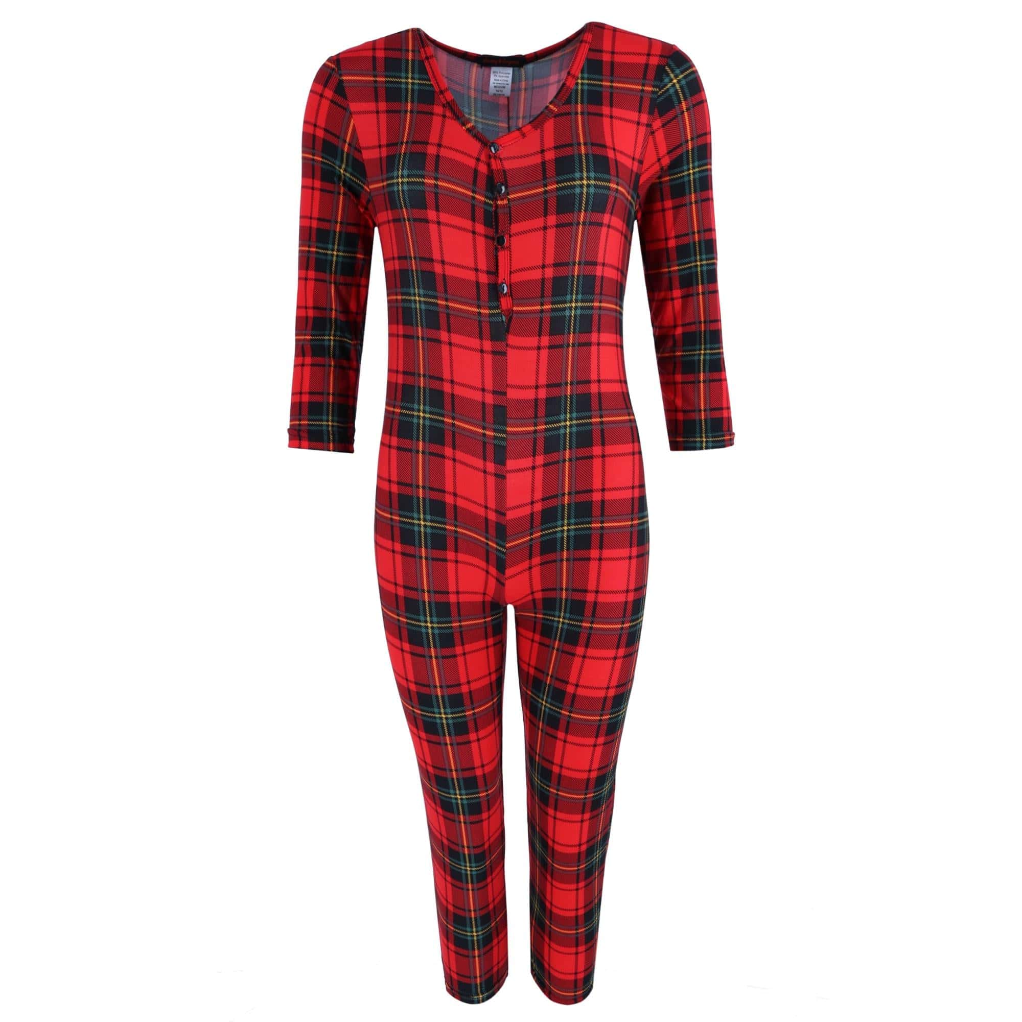 Grumpy & Gorgeous Girl's Plaid Pajama Onesie - Girl's Plaid Pajama Onesie