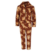 Girl's Teddy Bear Sherpa Jacket and Pants PJ Set