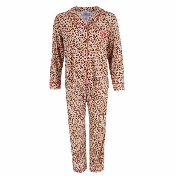 Women's Plus Size Leopard Pajama Set