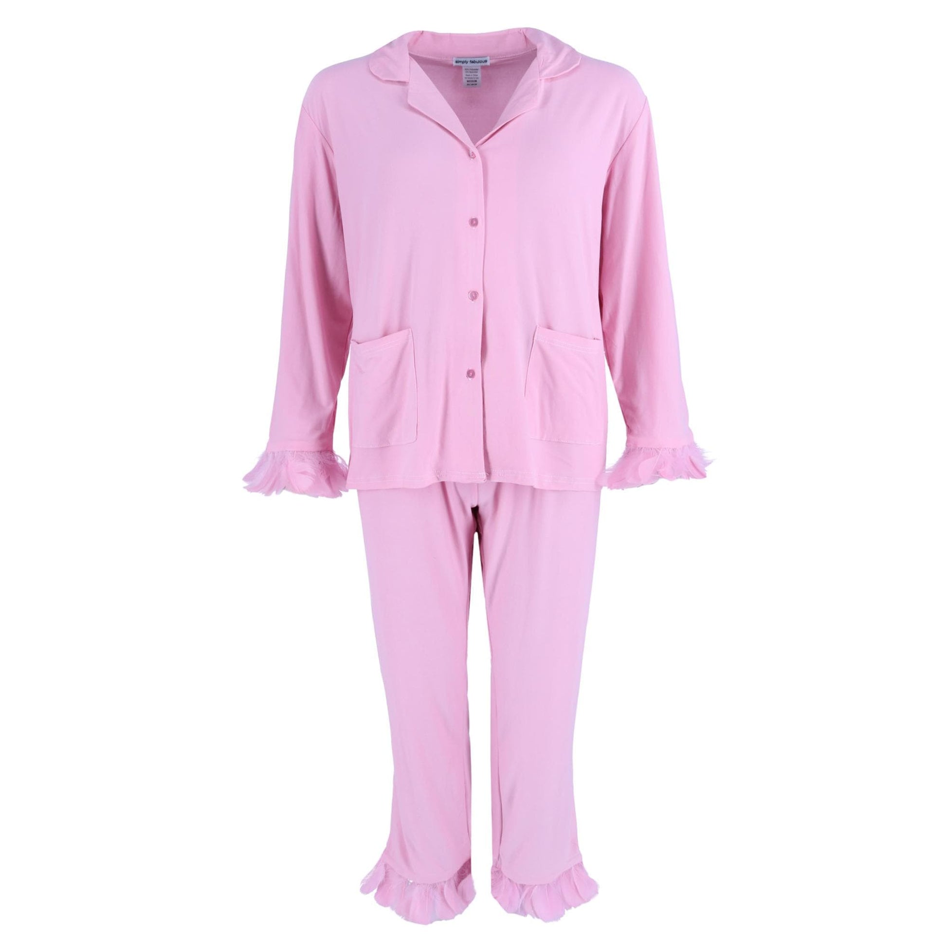 Simply Fabulous Women's Pajama Set with Feathers - Women's Pajama Set with Feathers