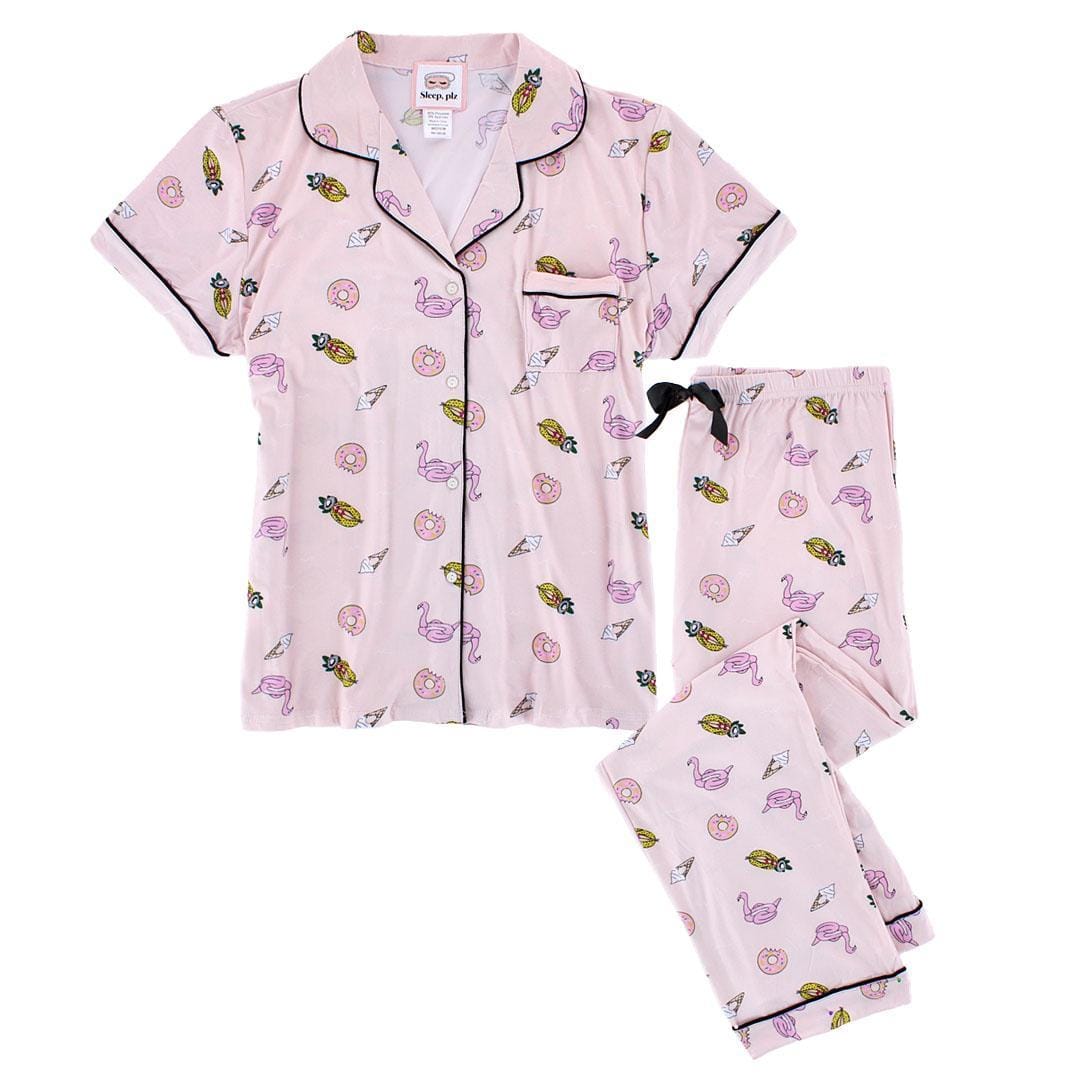 Sleep, plz Women's Beverly Hills Vacation Pajama Set - Women's Beverly Hills Vacation Pajama Set