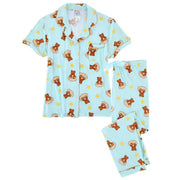 Women's Notch Collar Dreamy Bear Pajama Set