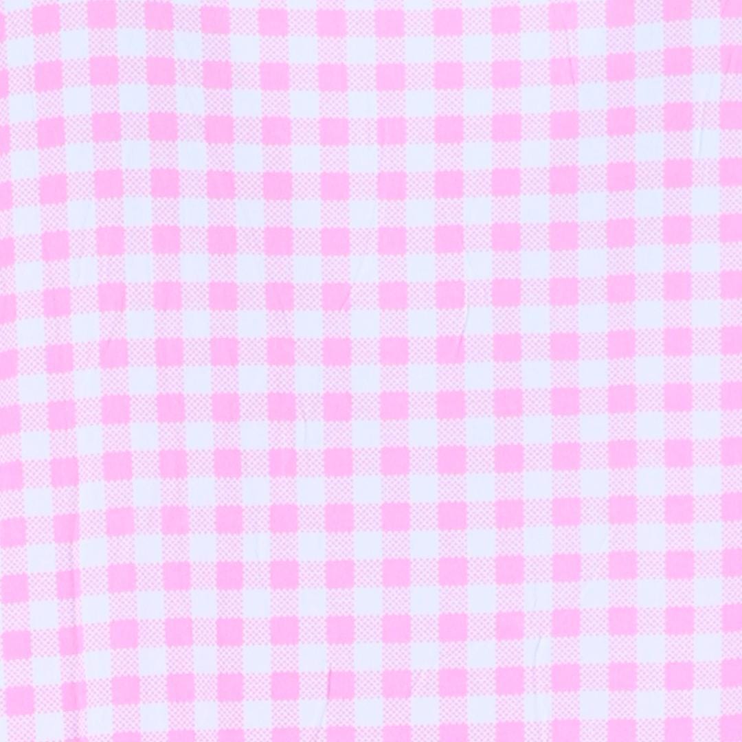 CTM® Women's Gingham Notched Collar Pajama Set - Pink
