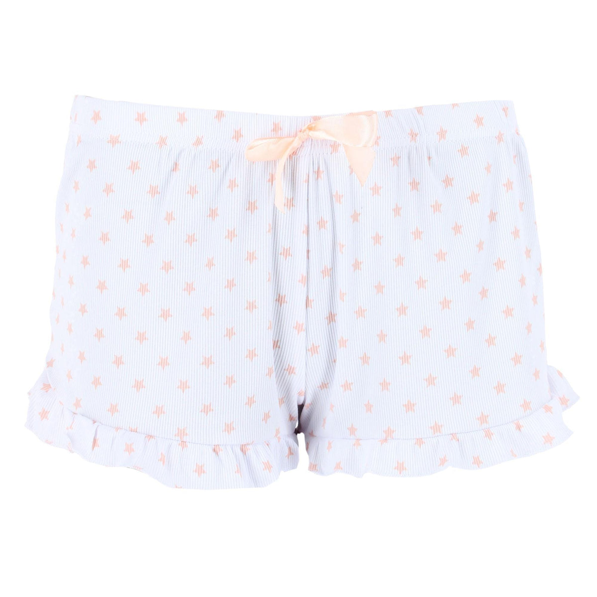 CTM® Women's Star Donut Short Sleeve Pajama Set by Sleep plz - White