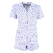 Women's Ditsy Floral Notch Collar Short Sleeve and Shorts Set