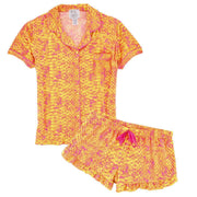 Women's Snakeskin Print Short Pajama Set