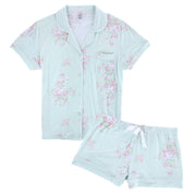 Women's Floral Notched Collar Short Pajama Set