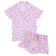 Women's Summer Pool Party Notched Collar Pajama Set by Gabriella