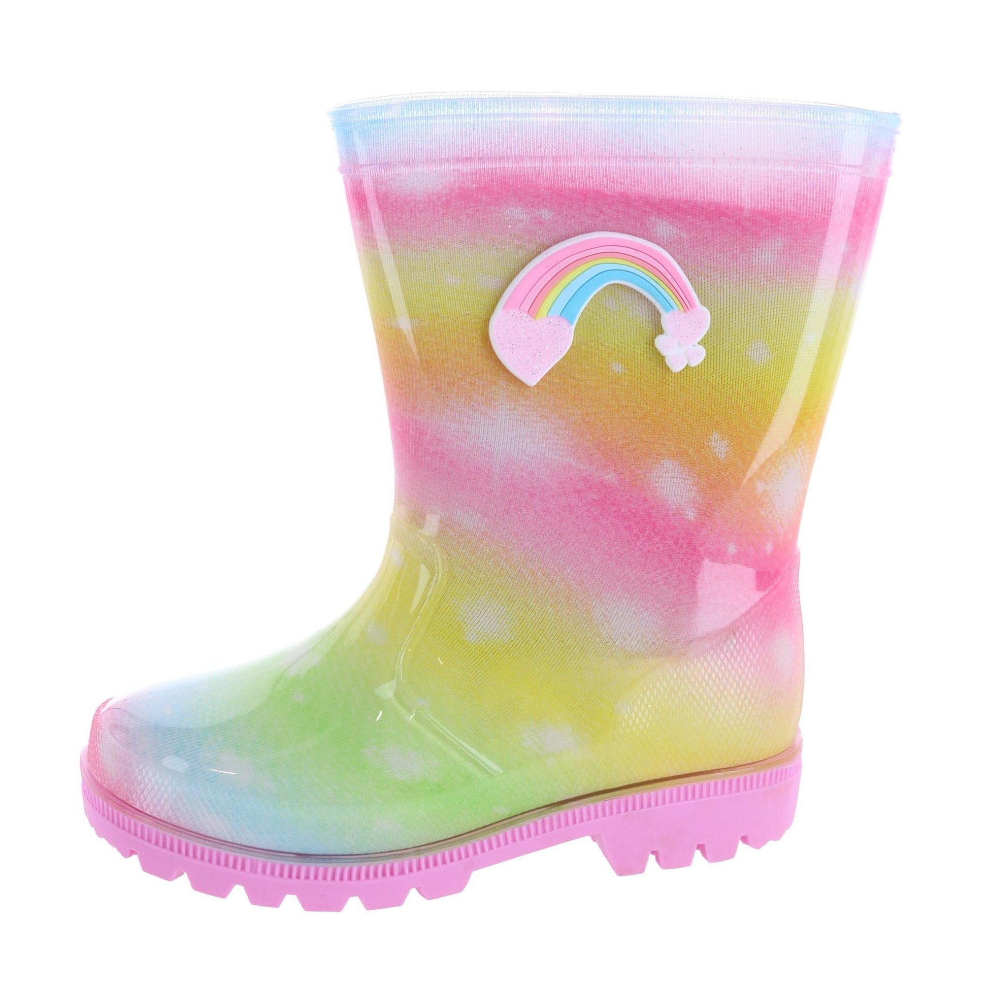 Laura Ashley Kid's Rainbow Print Rain Boots - Multi-Color
