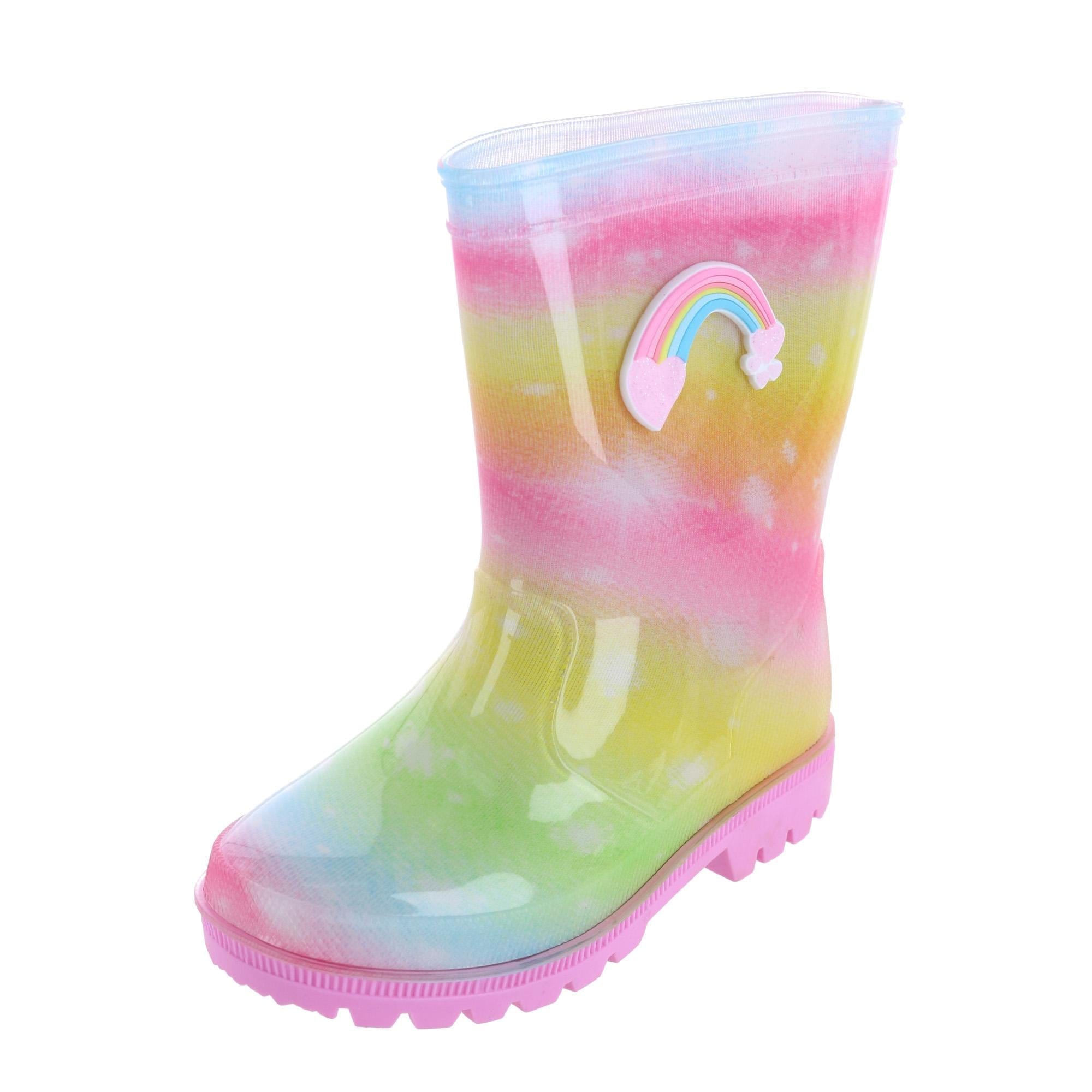 Laura Ashley Kid's Rainbow Print Rain Boots - Kid's Rainbow Print Rain Boots