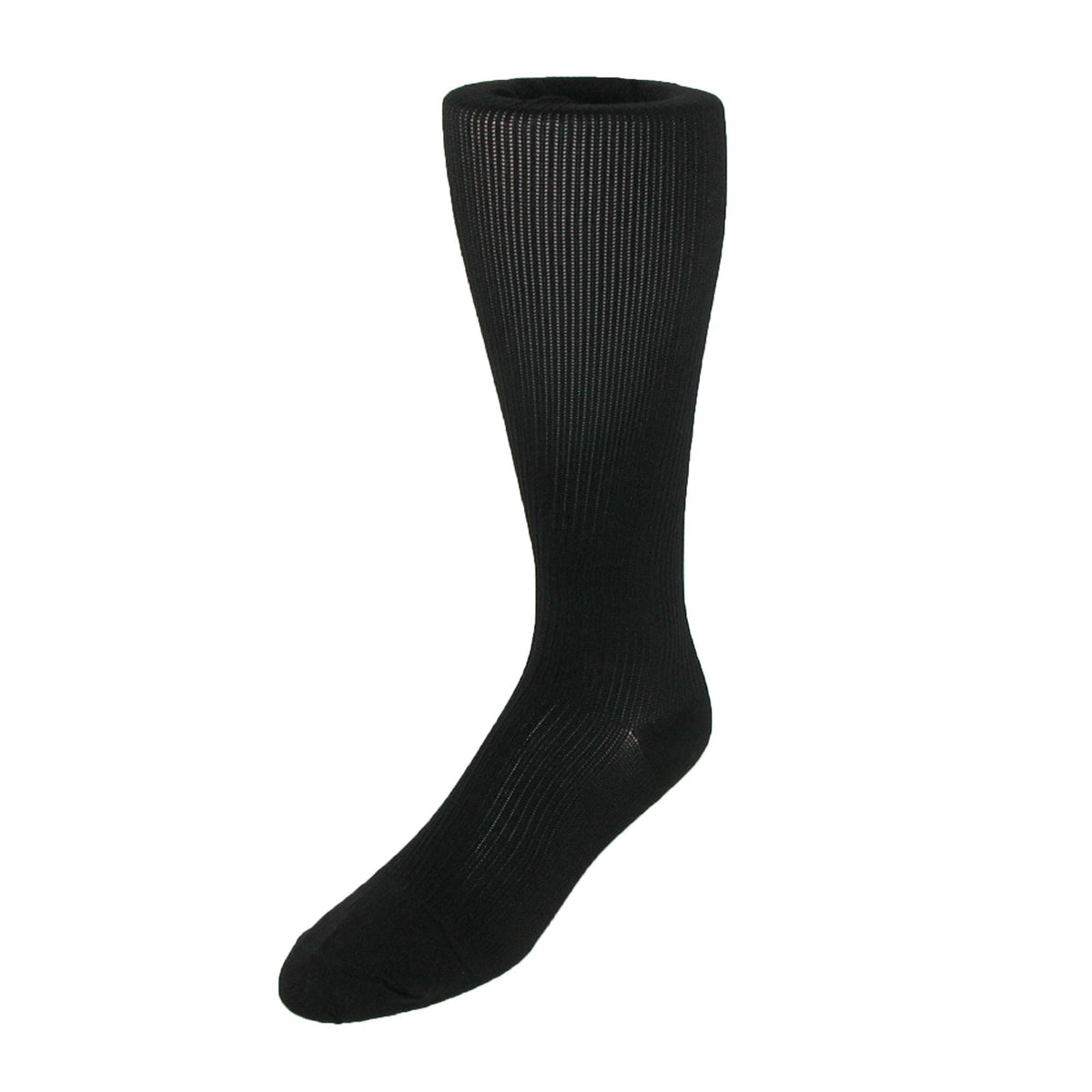 Jefferies Socks Firm Support Over the Calf Compression Dress Socks - Black