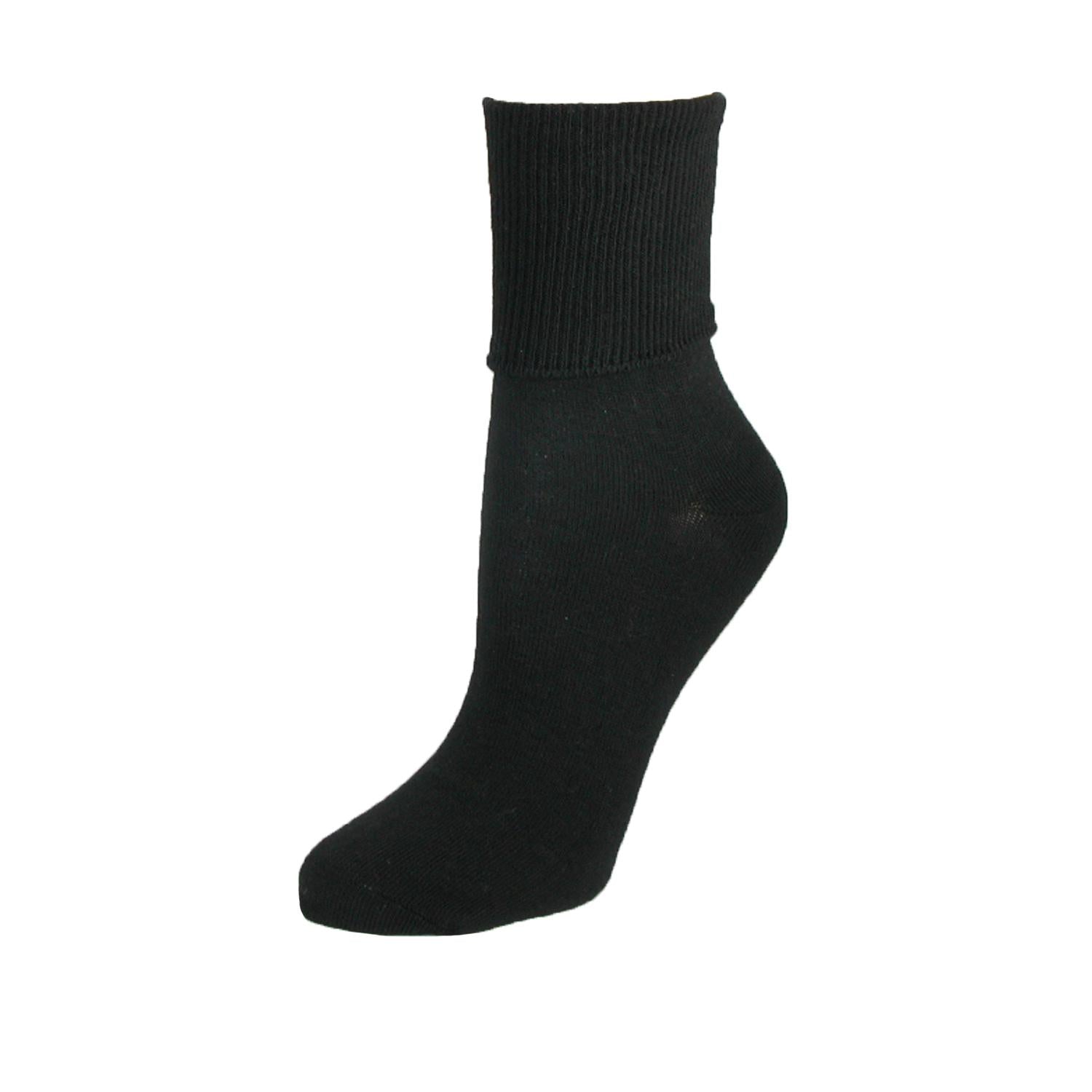 Women's Plus Size Cotton Turn Cuff Sock by Jefferies Socks
