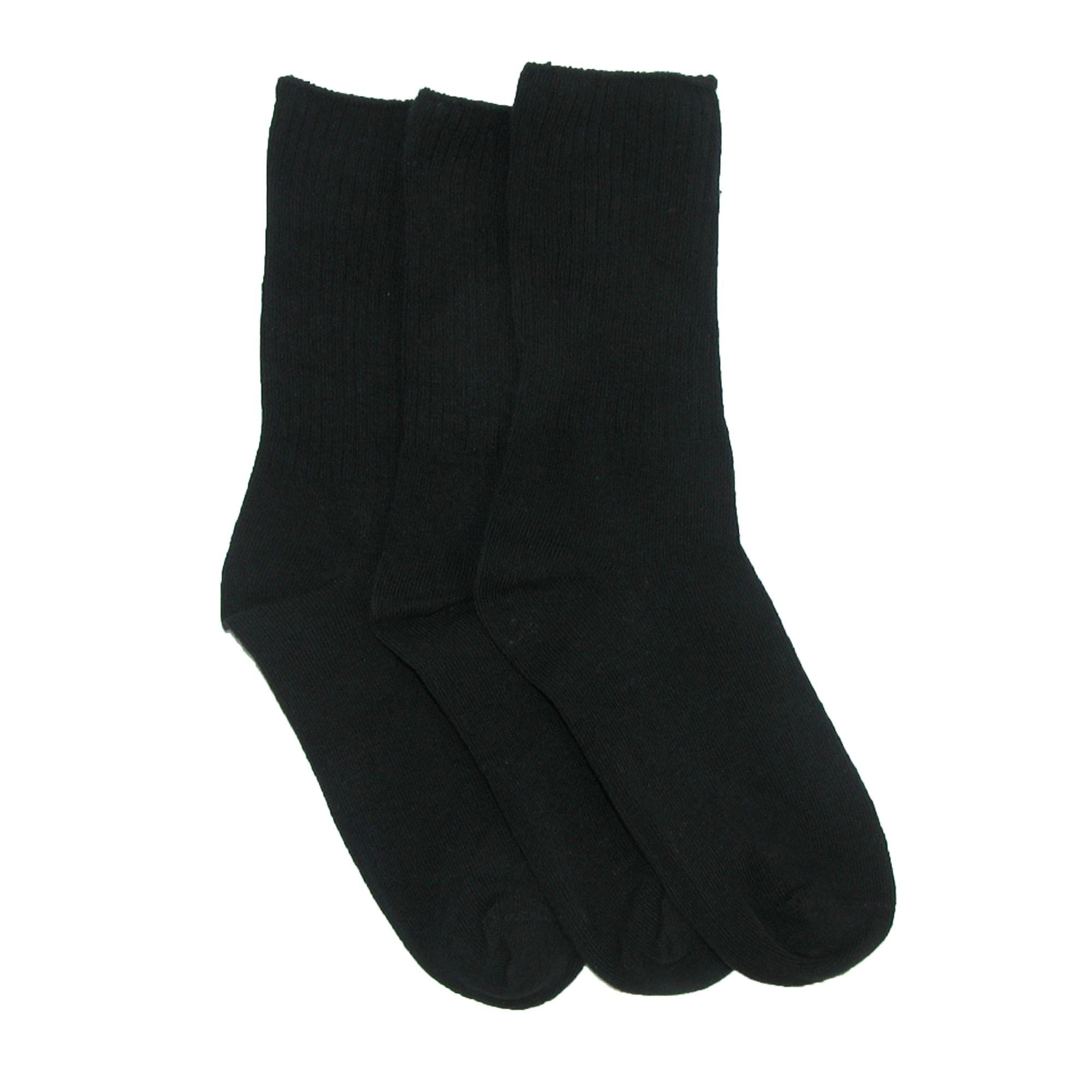 Jefferies Socks Kids' Cotton Seamless Toe Casual Crew Sock (Pack of 3)