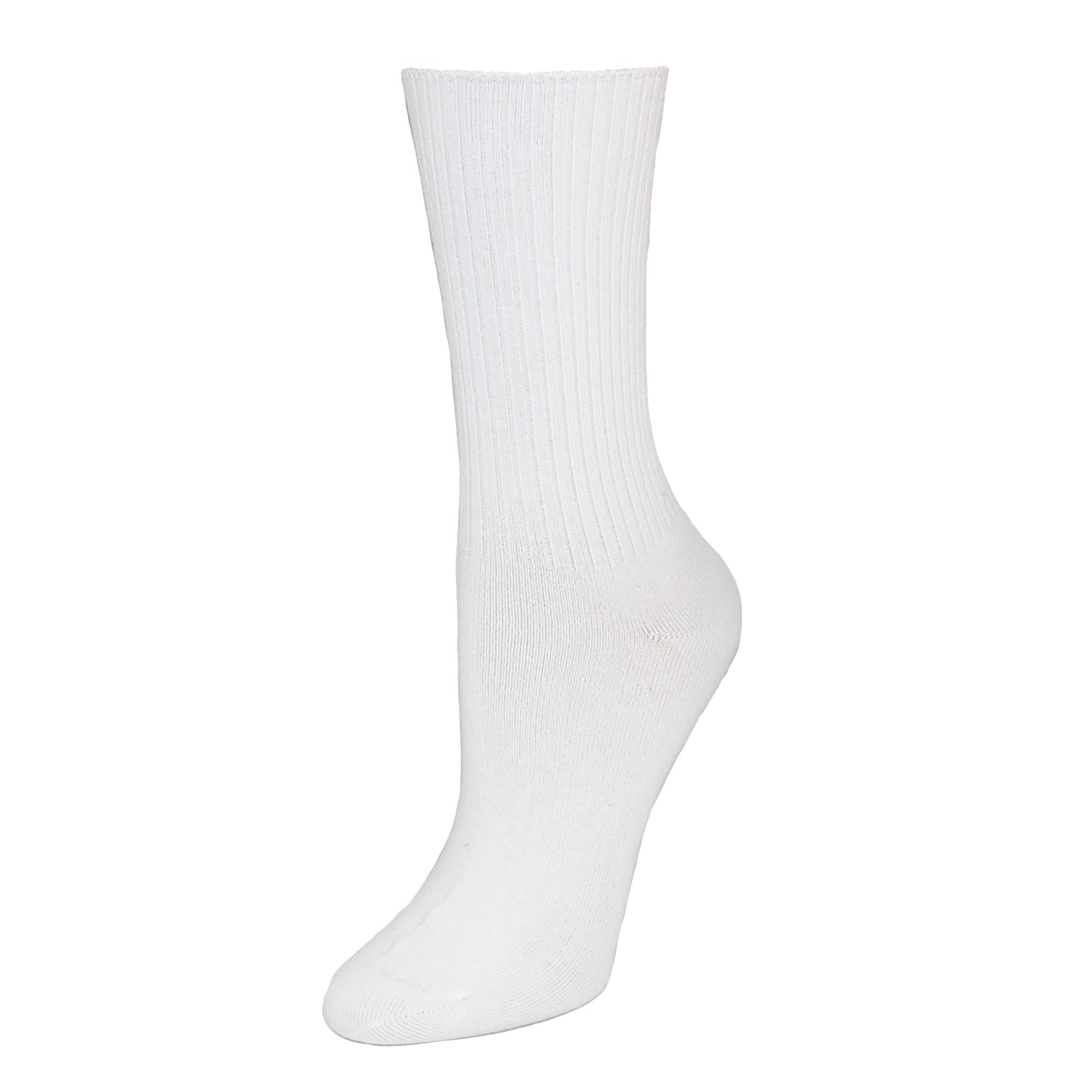 Jefferies Socks Kids' Cotton Seamless Toe Casual Crew Sock (Pack of 3) - White