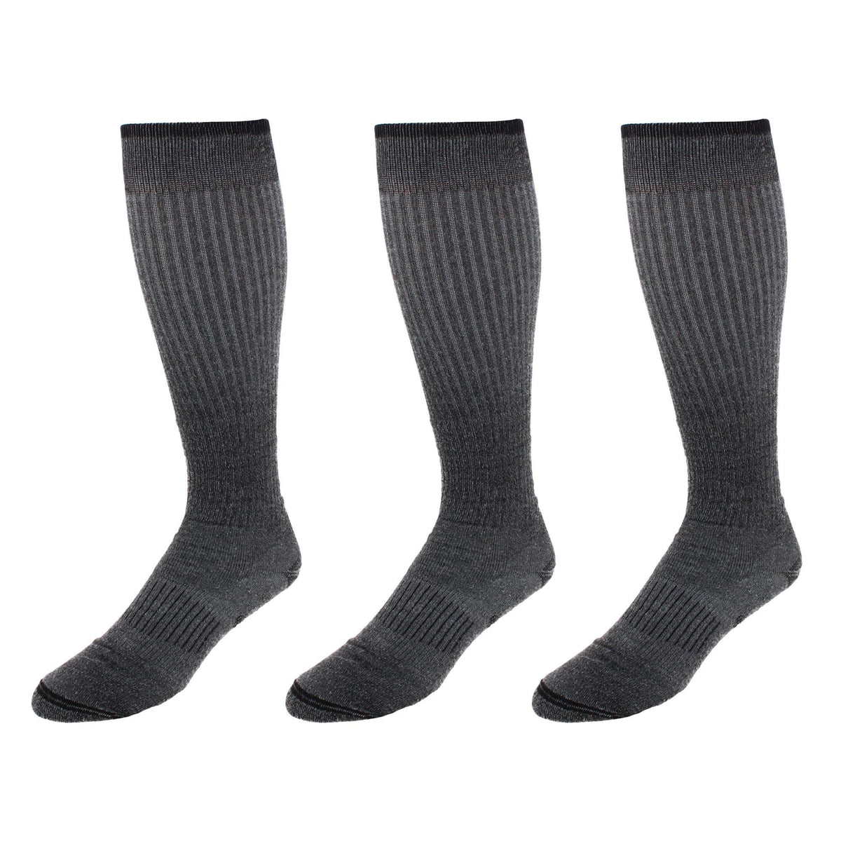 Wrangler Men's Over the Calf Boot Sock (3 Pair Pack) - Black