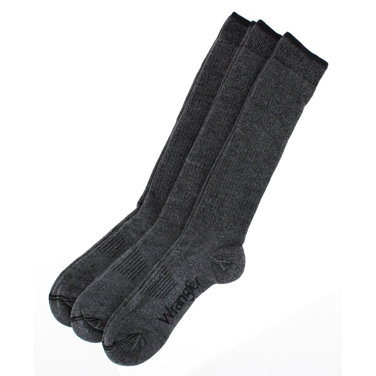 Wrangler Men's Over the Calf Boot Sock (3 Pair Pack) - Black