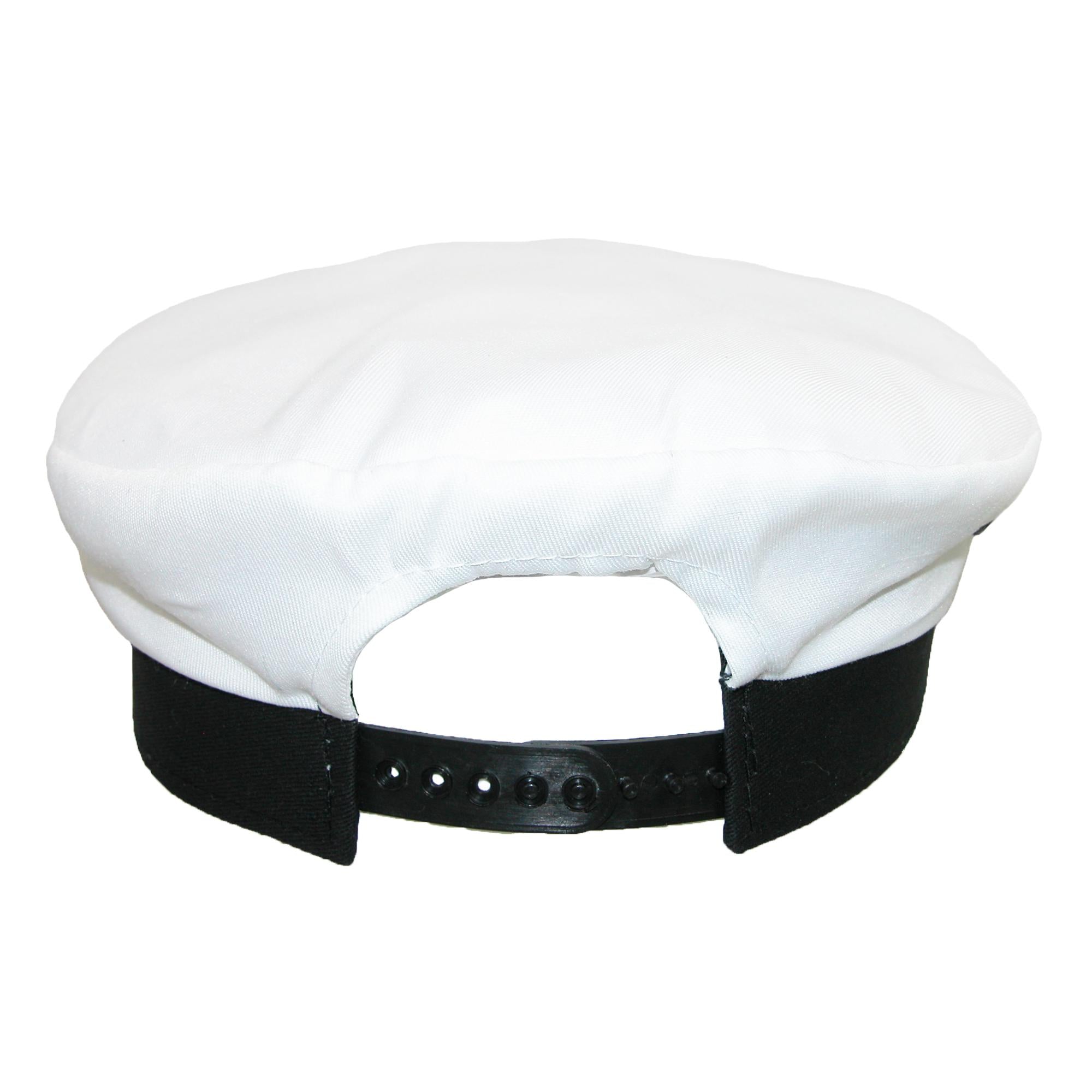 CTM® Kids' Cotton White Nautical Boating Captains Cap - White