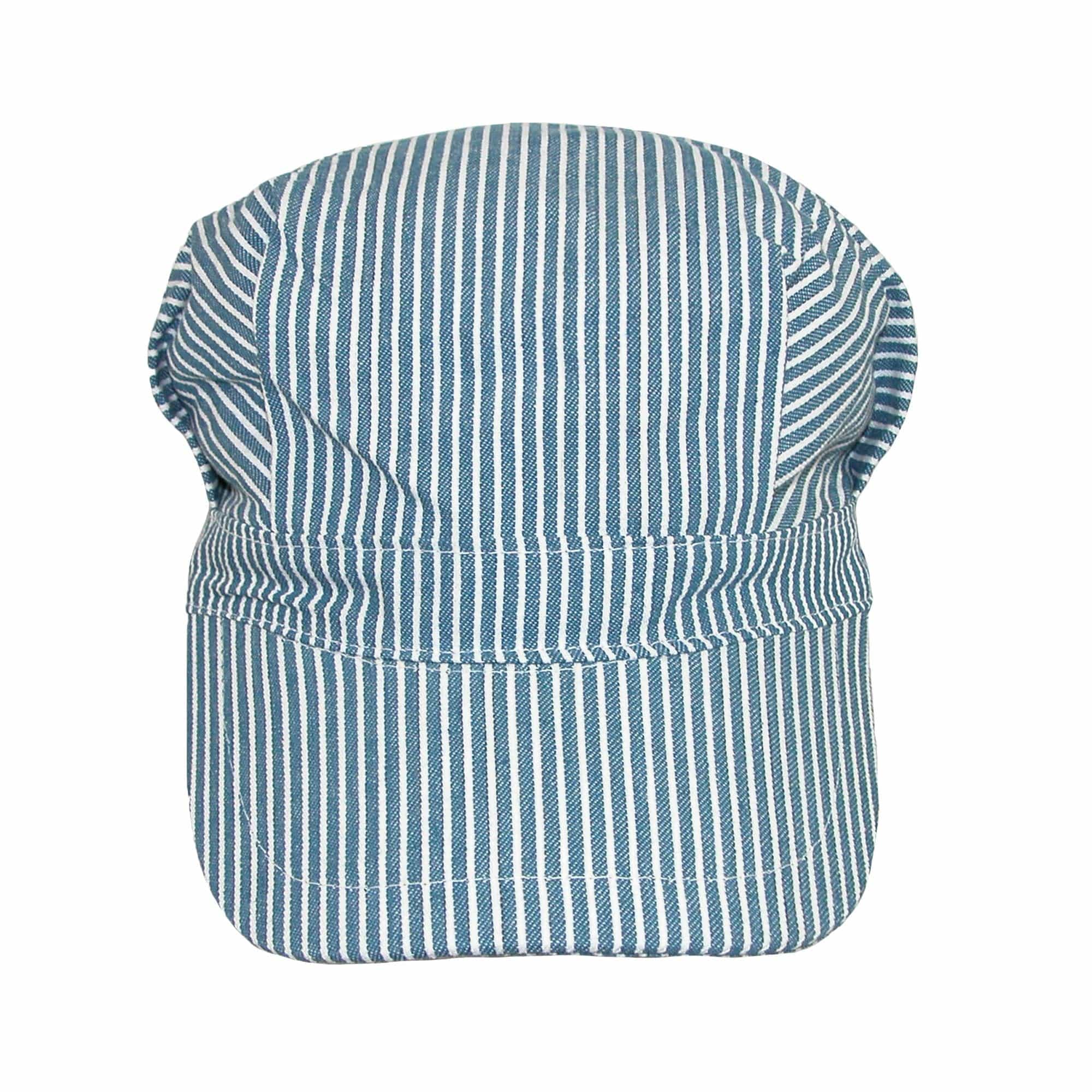 CTM® Kids' Cotton Blue Stripe Train Engineer Cap - Blue Stripes