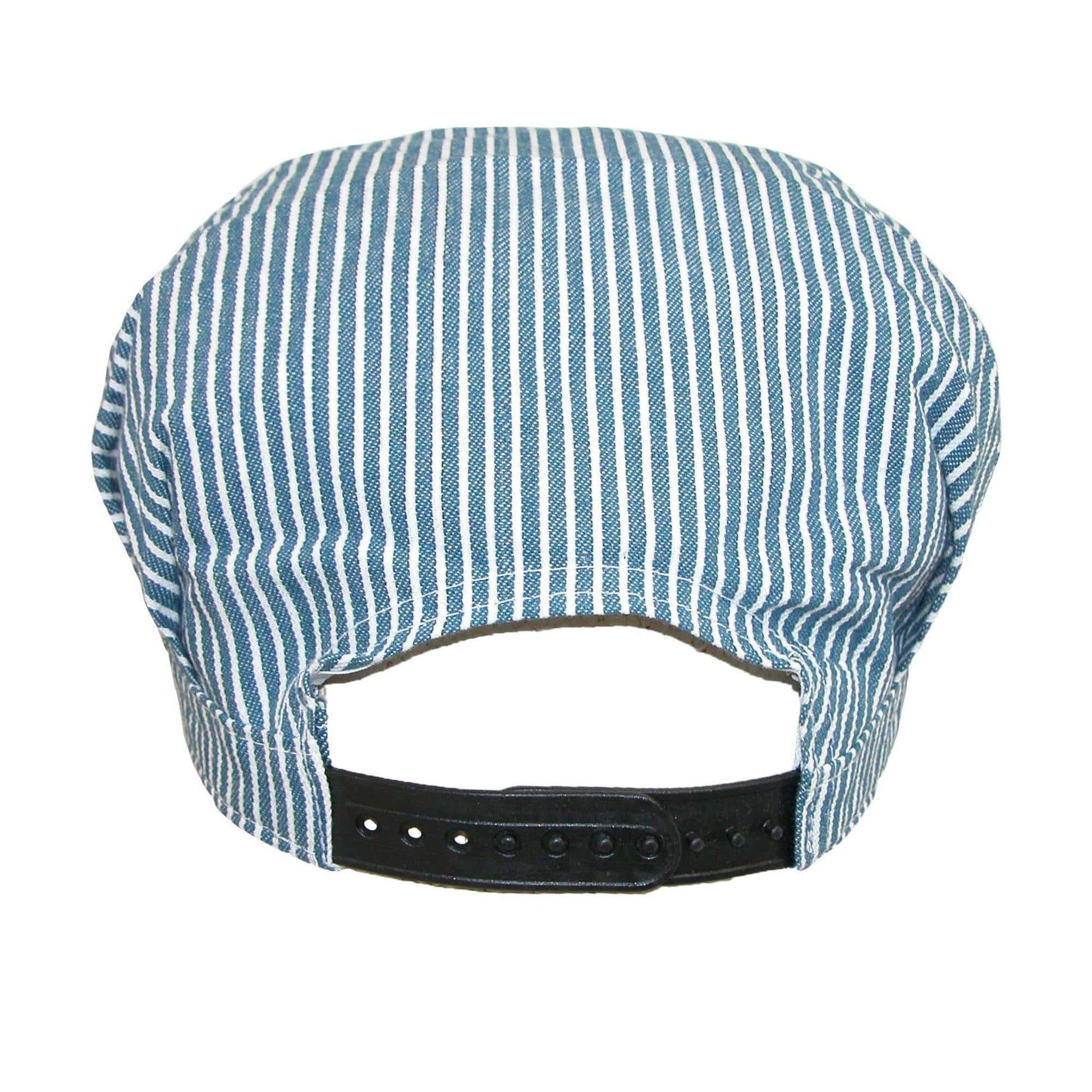 CTM® Kids' Cotton Blue Stripe Train Engineer Cap - Blue Stripes