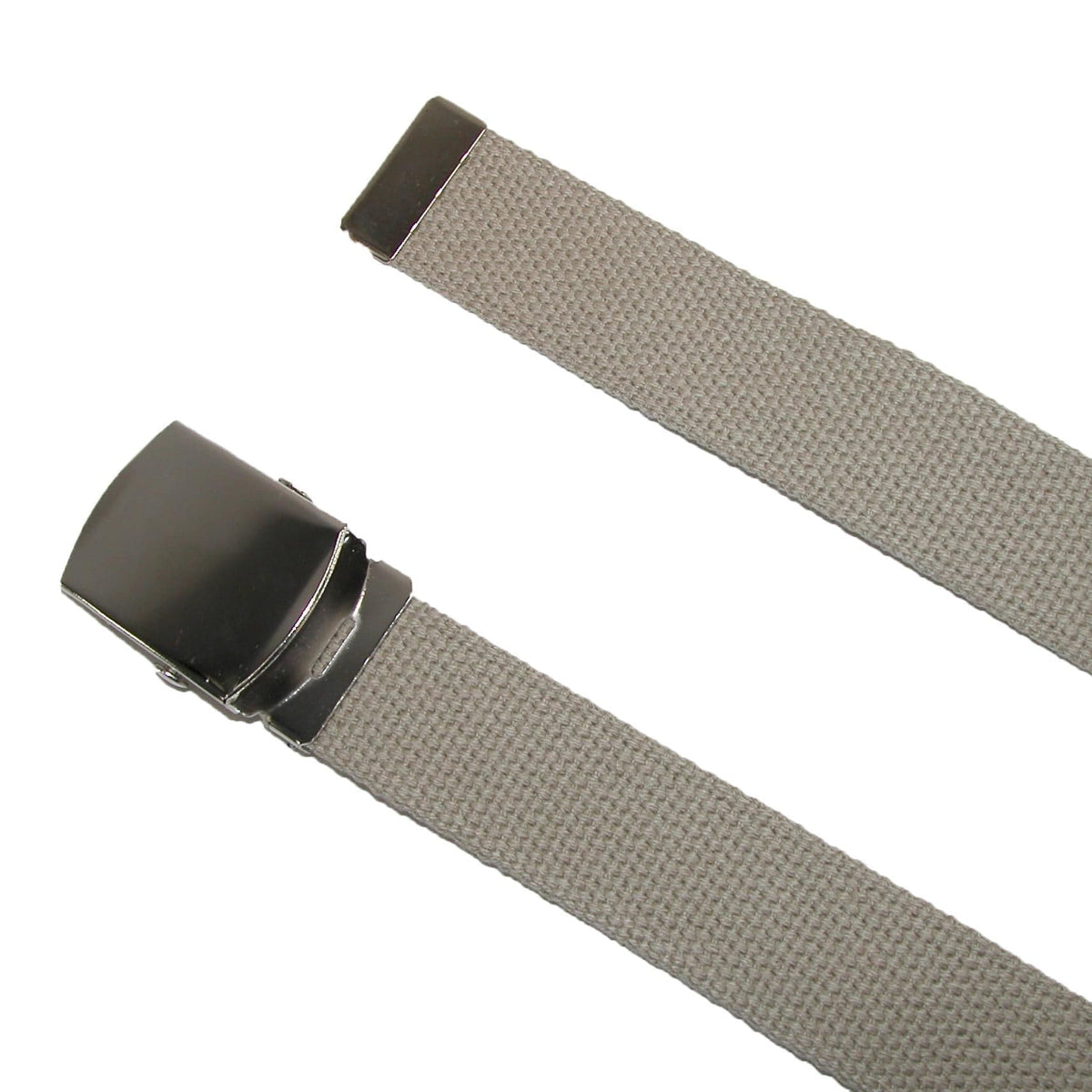 CTM® Big & Tall Cotton Adjustable Belt with Nickel Buckle - Brown