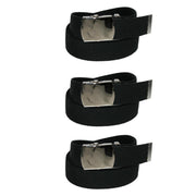 Cotton Adjustable Belt with Nickel Finish Buckle (Pack of 3)