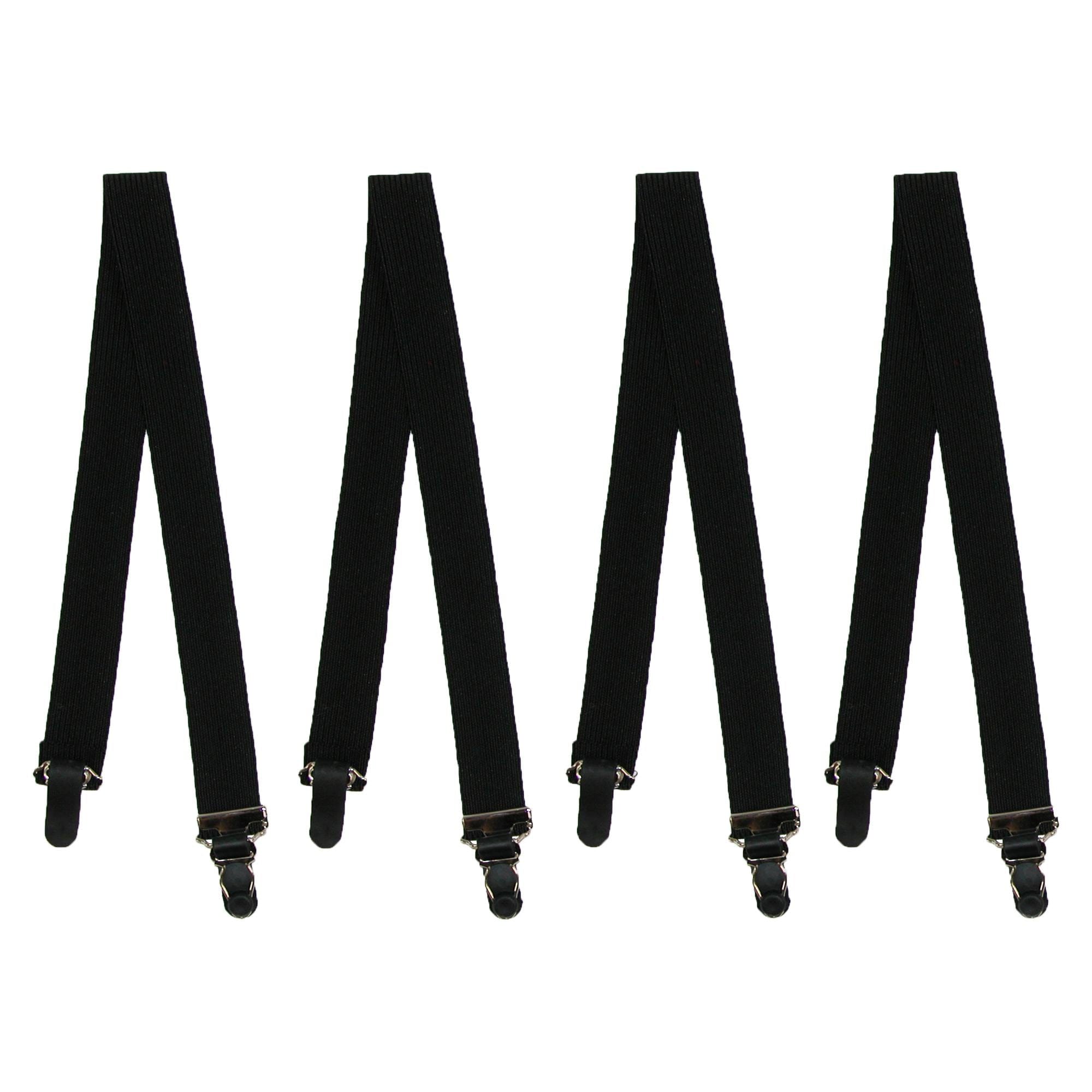 CTM® Straight Sock Garter Shirt Stay - Straight Black