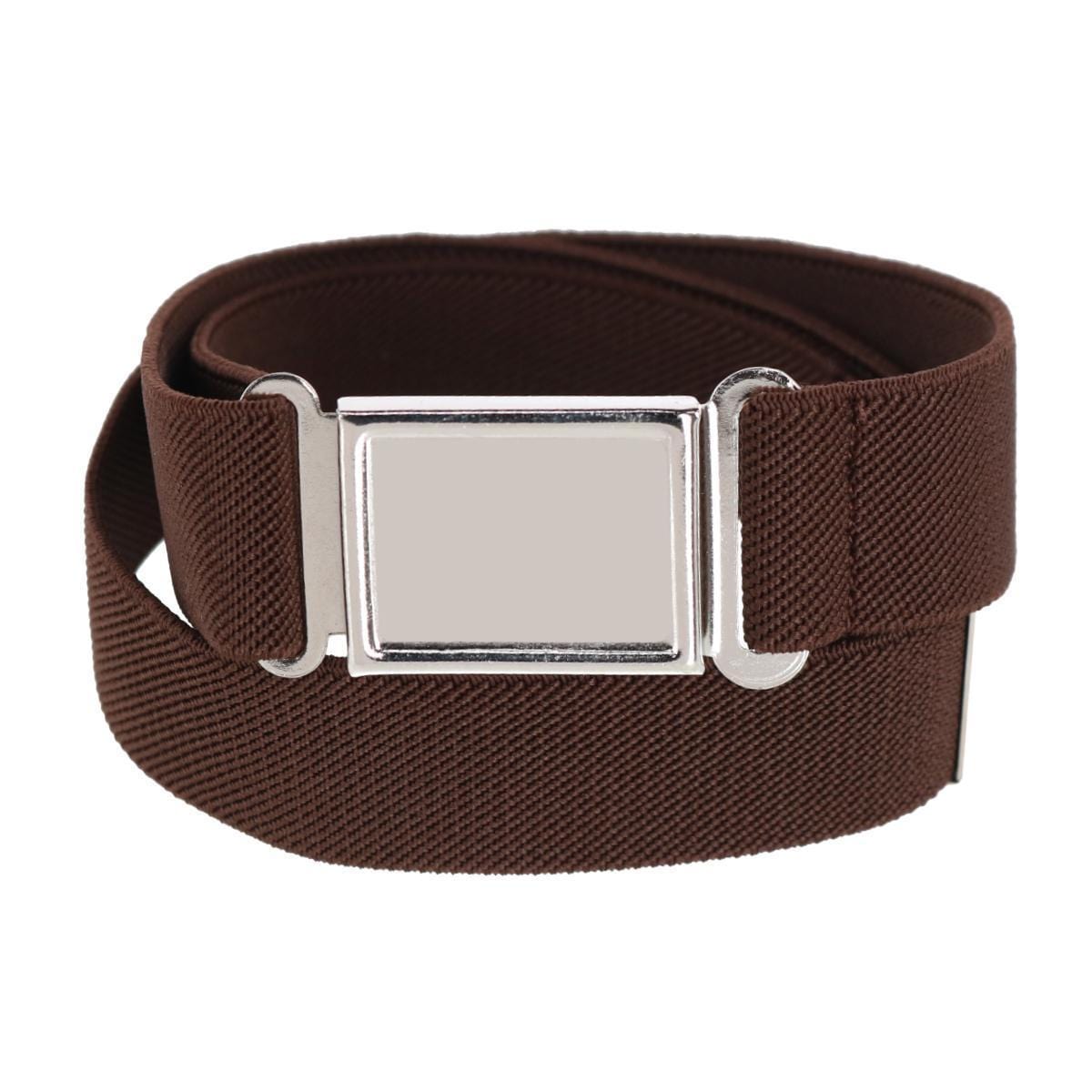 CTM® Kids' Adjustable Elastic Belt with Magnetic Buckle - Brown