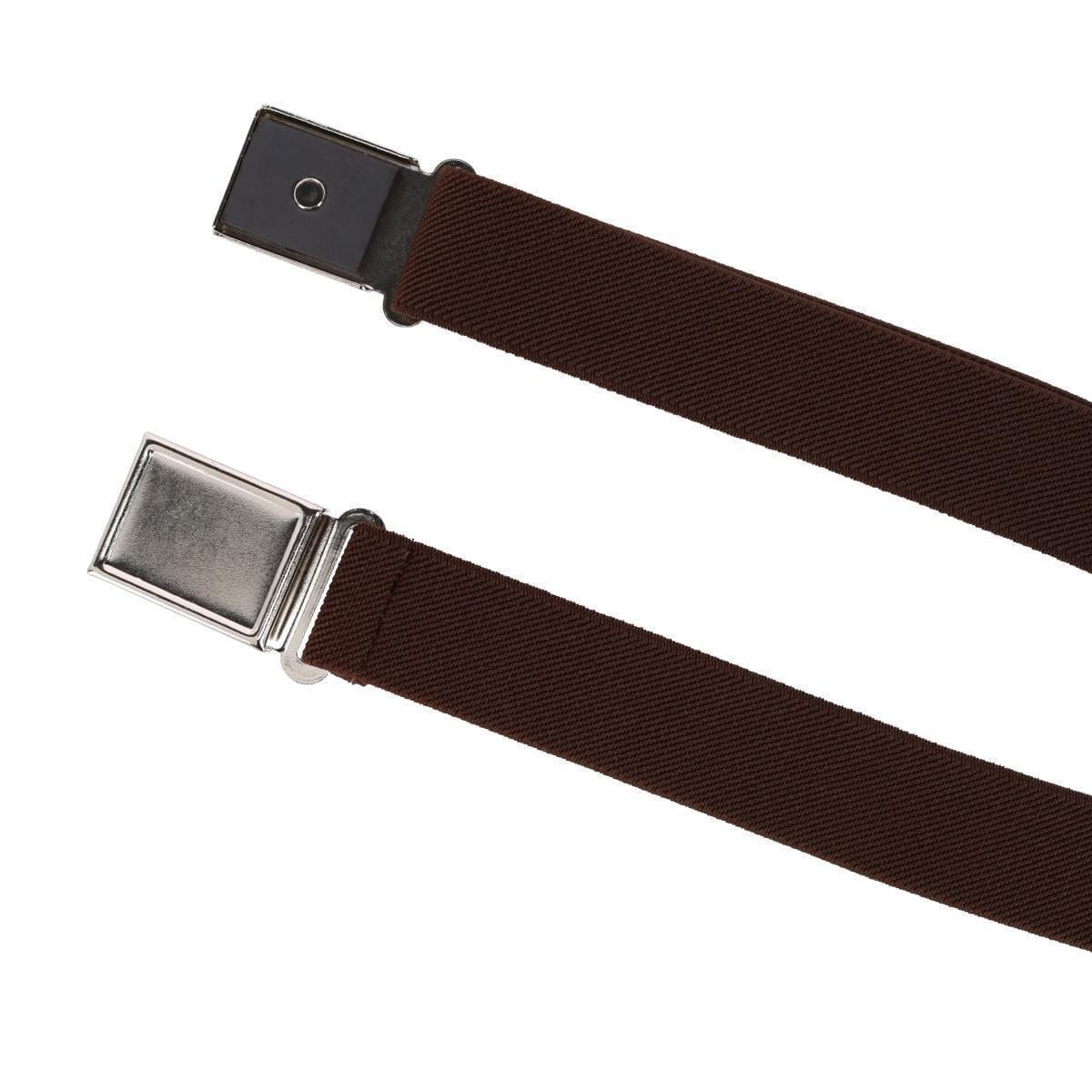 CTM® Kids' Adjustable Elastic Belt with Magnetic Buckle - Brown