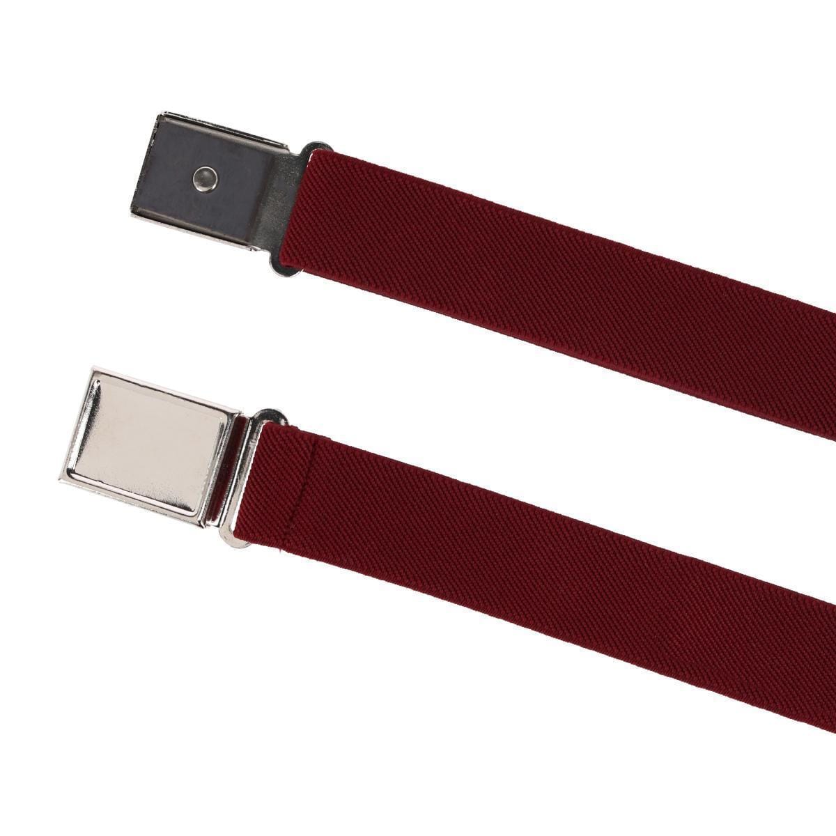 CTM® Kids' Adjustable Elastic Belt with Magnetic Buckle - Maroon