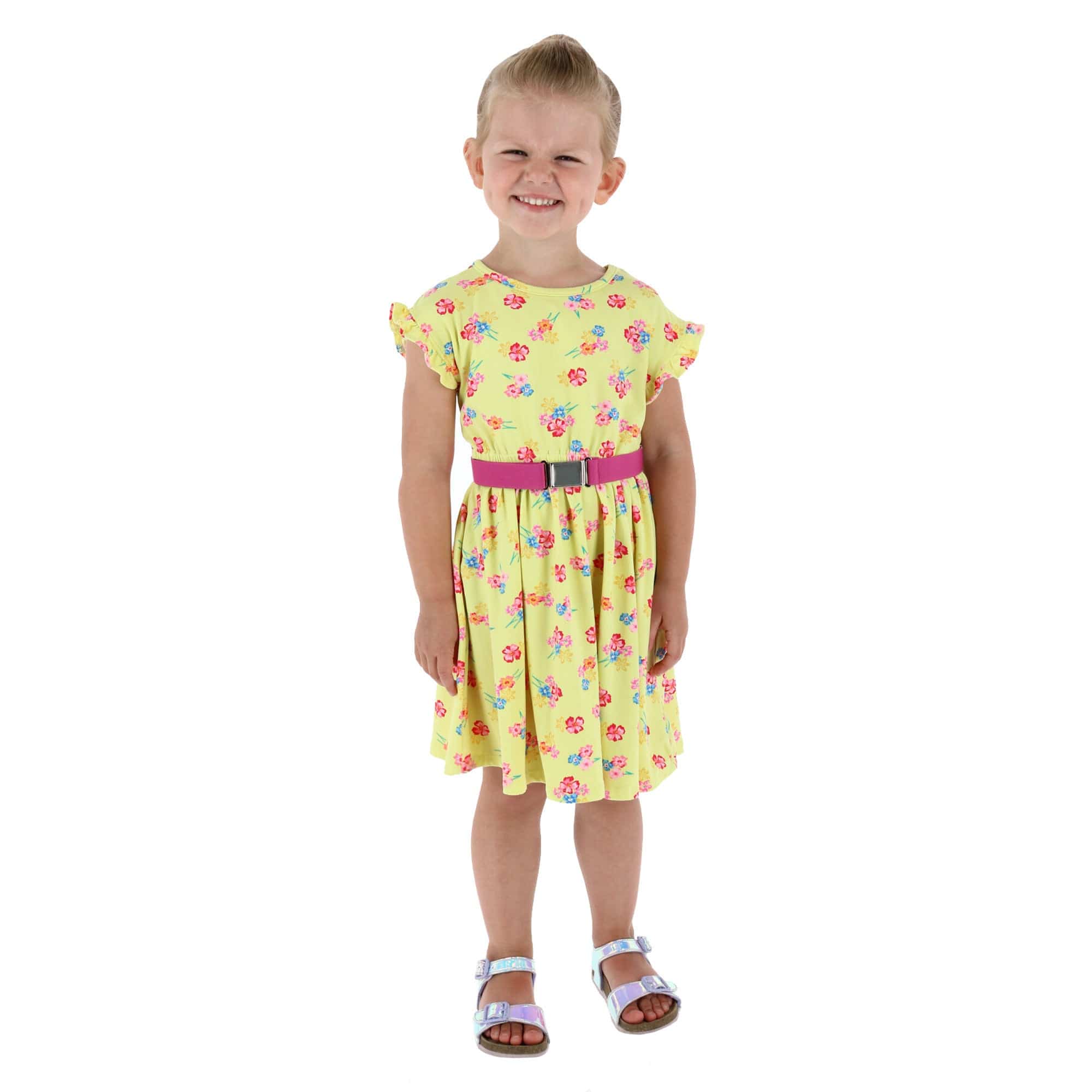 CTM® Kids' Adjustable Elastic Belt with Magnetic Buckle - Fuchsia