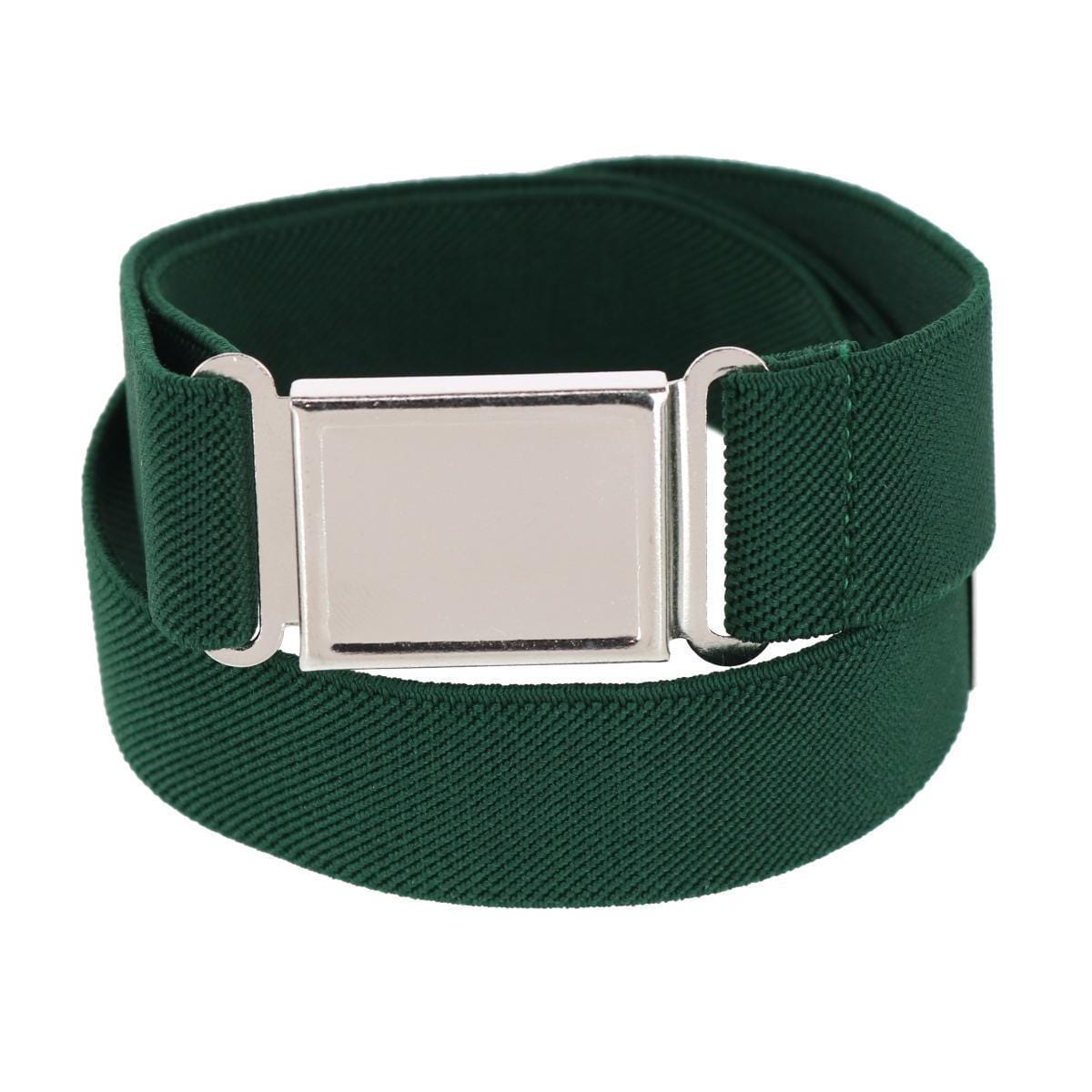 CTM® Kids' Adjustable Elastic Belt with Magnetic Buckle - Hunter Green
