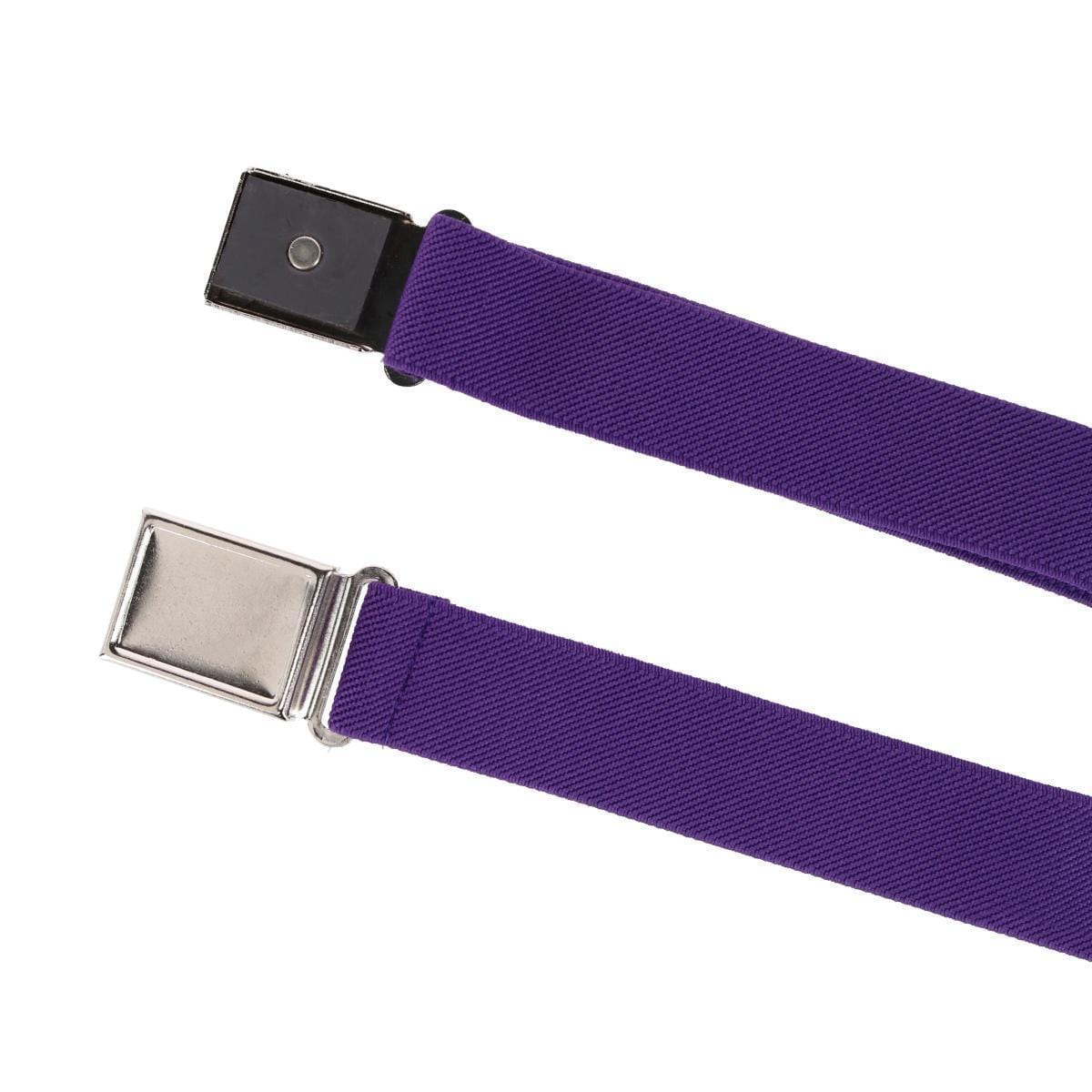 CTM® Kids' Adjustable Elastic Belt with Magnetic Buckle - Purple