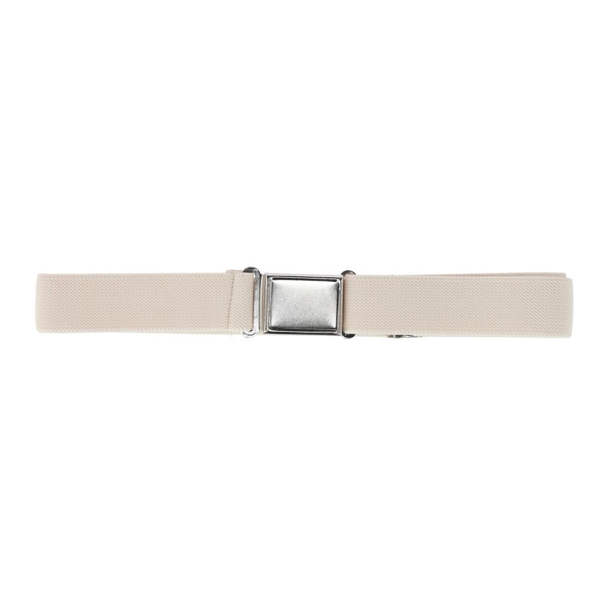 CTM® Kids' Adjustable Elastic Belt with Magnetic Buckle - White