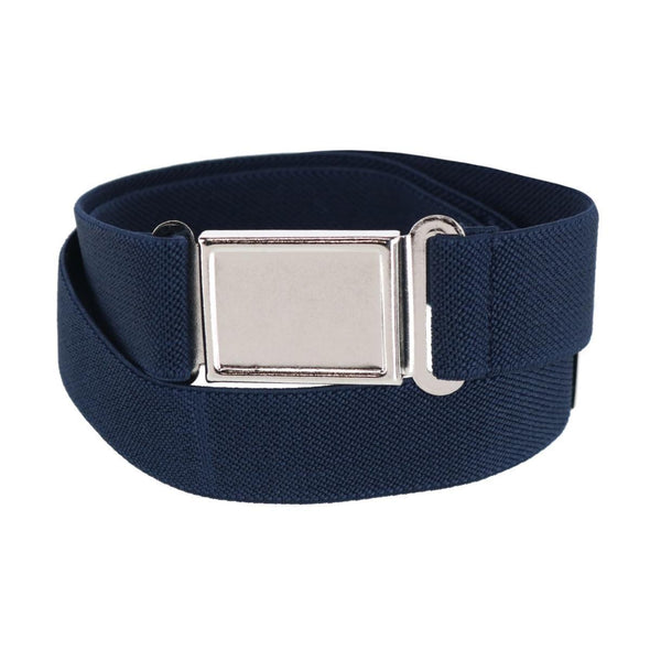 Set Of 4 Kids Elastic Belts With Magnetic Buckle - Adjustable Waistband For Boys & Girls Pants