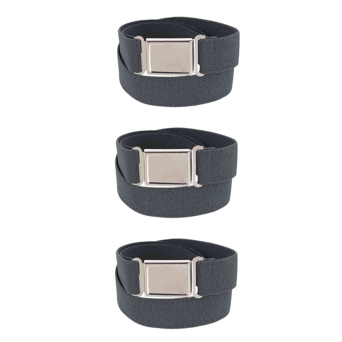 CTM® Kids' Adjustable Elastic Belt with Magnetic Buckle (Pack of 3)