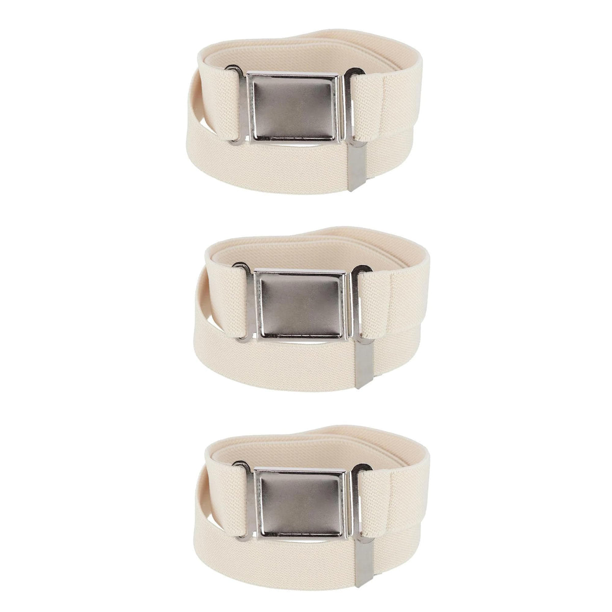 CTM® Kids' Adjustable Elastic Belt with Magnetic Buckle (Pack of 3)