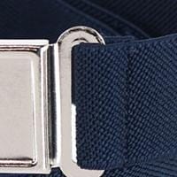 CTM® Kids' Adjustable Elastic Belt with Magnetic Buckle (Pack of 3) - Navy